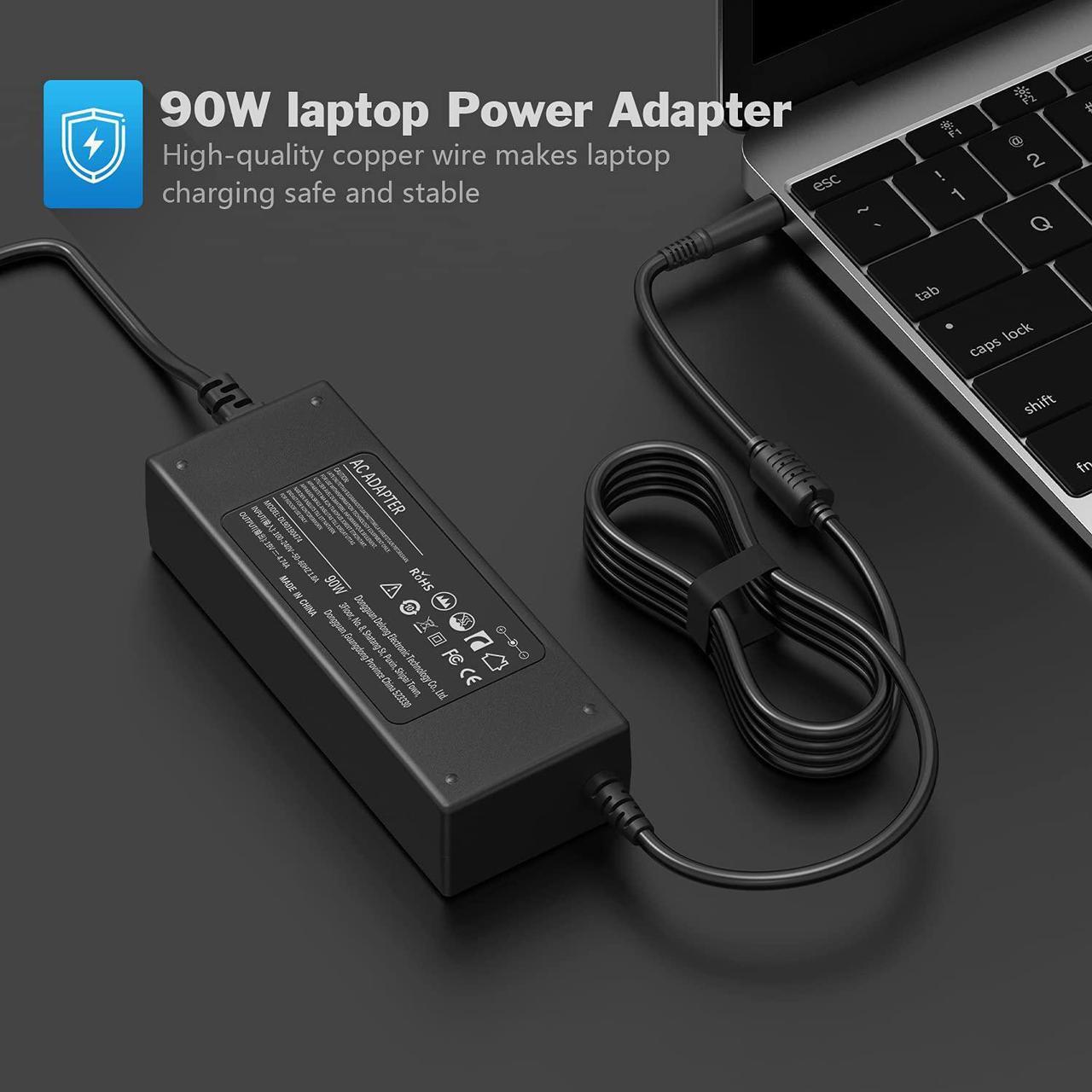 Alt view image 5 of 7 - 19V 90W Ac Dc Adapter PC Monitor Charger for HP 18'' 19'' 20" 21" 32" HP Pavilion (N193) 20" 23'' OMEN Gaming All-in-One Desktop Switching Power Supply Cord Charger