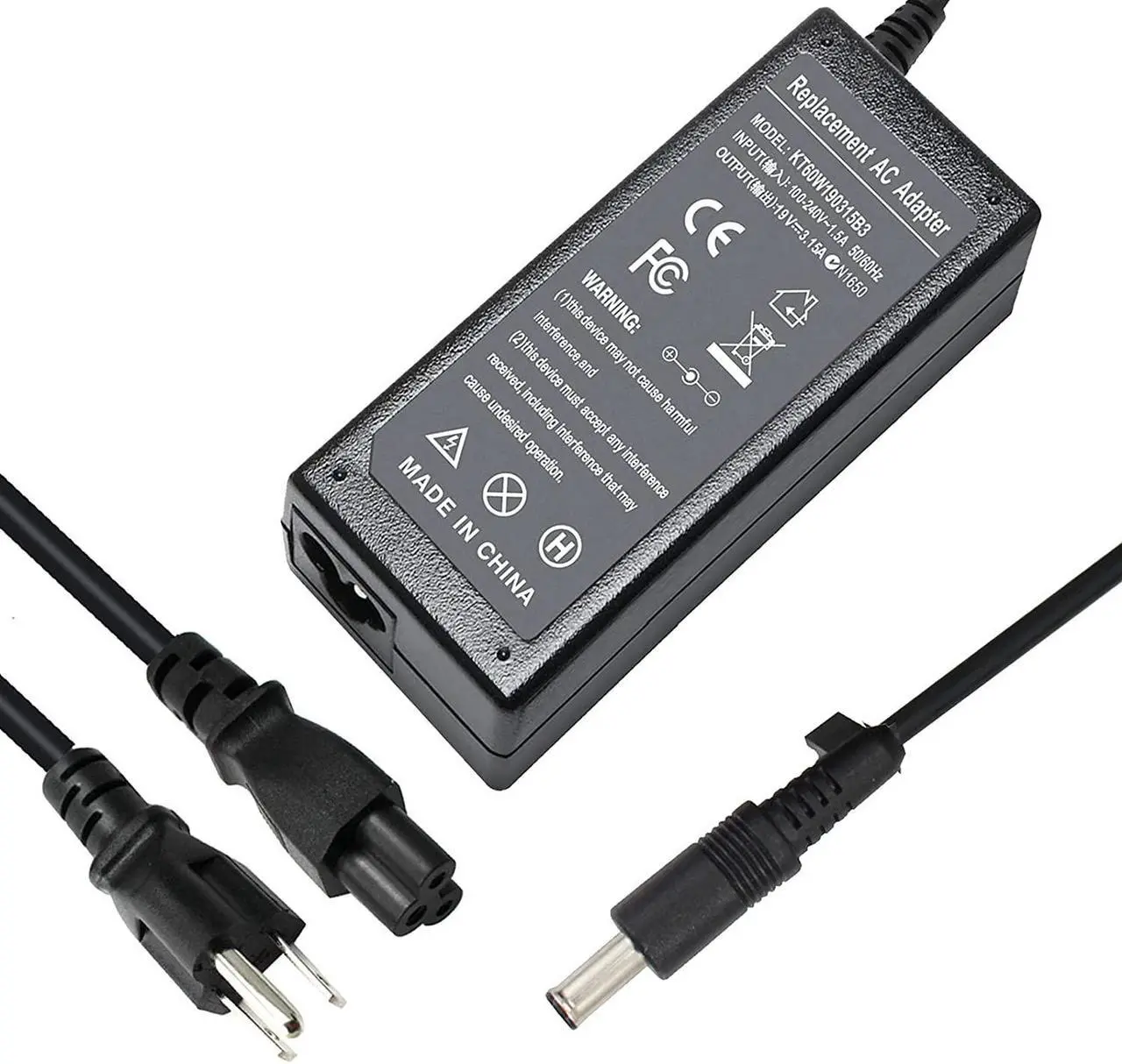 Main image of Shareway 60W Laptop Charger for Samsung R429 RV511 RV515 RV510 R540 R530 NP300E5C NP300E4C NP300E4C-A02US NP305E5A NP350E7C NP-N150 ADP-60ZH D AD-6019R CPA09-004A AD-4019C 5.5mm3.0mm tip
