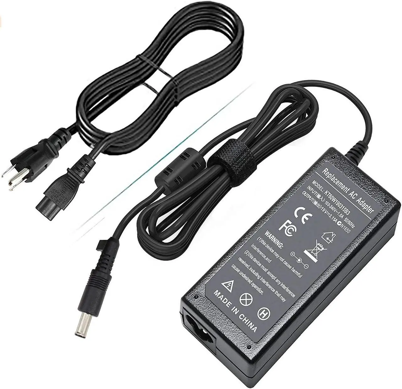 Alt view image 4 of 6 - Shareway 60W Laptop Charger for Samsung R429 RV511 RV515 RV510 R540 R530 NP300E5C NP300E4C NP300E4C-A02US NP305E5A NP350E7C NP-N150 ADP-60ZH D AD-6019R CPA09-004A AD-4019C 5.5mm3.0mm tip