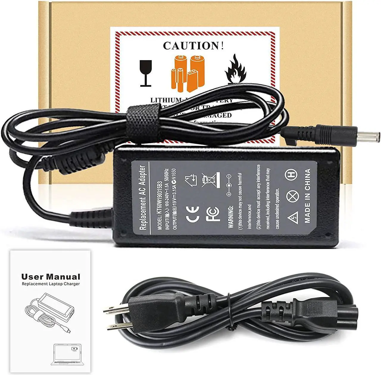 Alt view image 6 of 6 - Shareway 60W Laptop Charger for Samsung R429 RV511 RV515 RV510 R540 R530 NP300E5C NP300E4C NP300E4C-A02US NP305E5A NP350E7C NP-N150 ADP-60ZH D AD-6019R CPA09-004A AD-4019C 5.5mm3.0mm tip