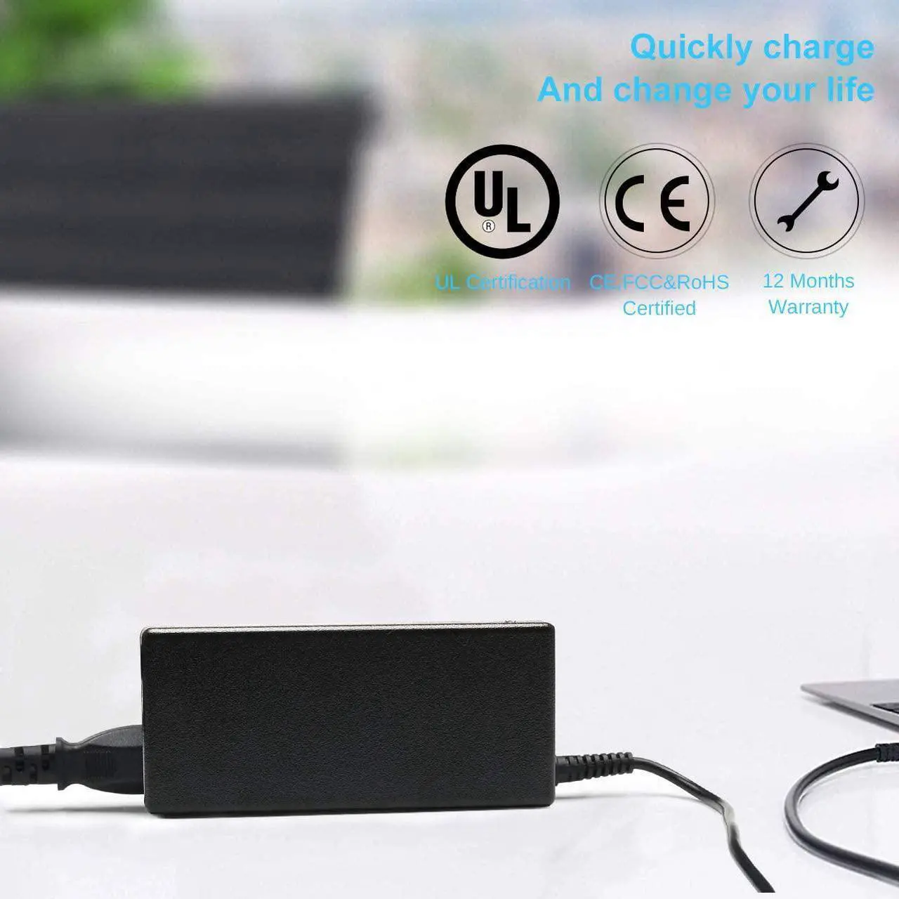 Alt view image 7 of 7 - New NX9000 NX9005 90W AC Adapter Laptop Charger for HP Compaq Notebook NX9010 ZE4328 N1050V Power Supply