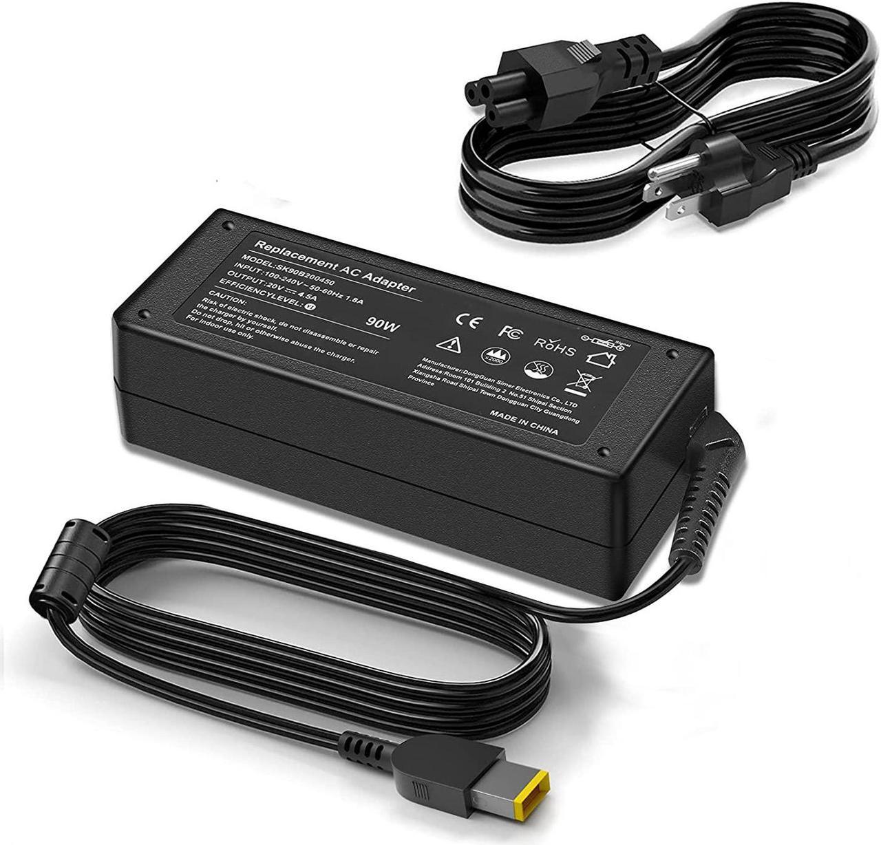 Alt view image 2 of 7 - 90W 20V 4.5A USB Adapter Charger fit Lenovo ThinkPad X1 Carbon 45N0237 344428U Ultrabook,Yoga 3rd 260 370,T440 T450,E431 E450 E540,L440 L540,X250 X240,G405 G500 G510 G700 6277-9QU AC Laptop Power Cord