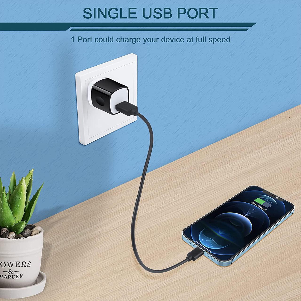 Alt view image 2 of 7 - USB Wall Charger Plug, Fast Charging Block, AILKIN 5Pack 1A 1-Port Power Adapter Charging Cube Bricks Box for iPhone 15 14 13 12 Mini Pro Max/11/XR/XS/8, iPad Pro/Air, Cell Phone USB A Plug Cargador