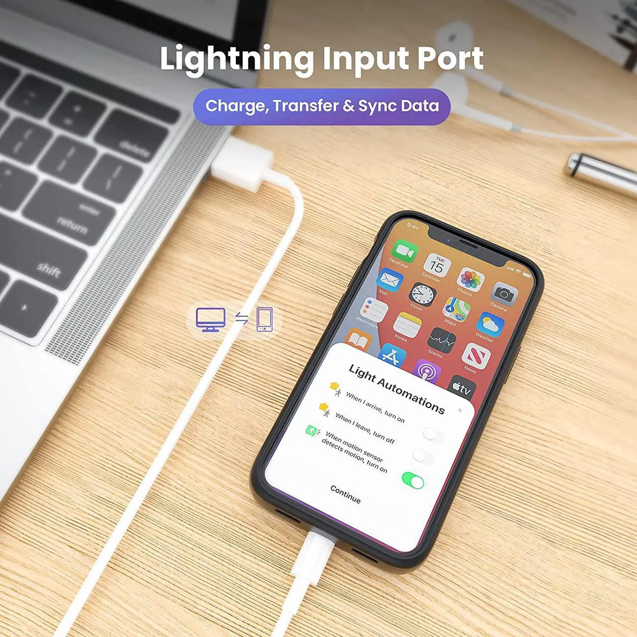 Alt view image 6 of 7 - NEWDERY Battery Case for iPhone 13 mini/12 Mini, 4700mAh Portable Rechargeable Battery Pack, Wireless Charging Case Extended Battery Charger Case for iPhone 13 Mini (5.4")