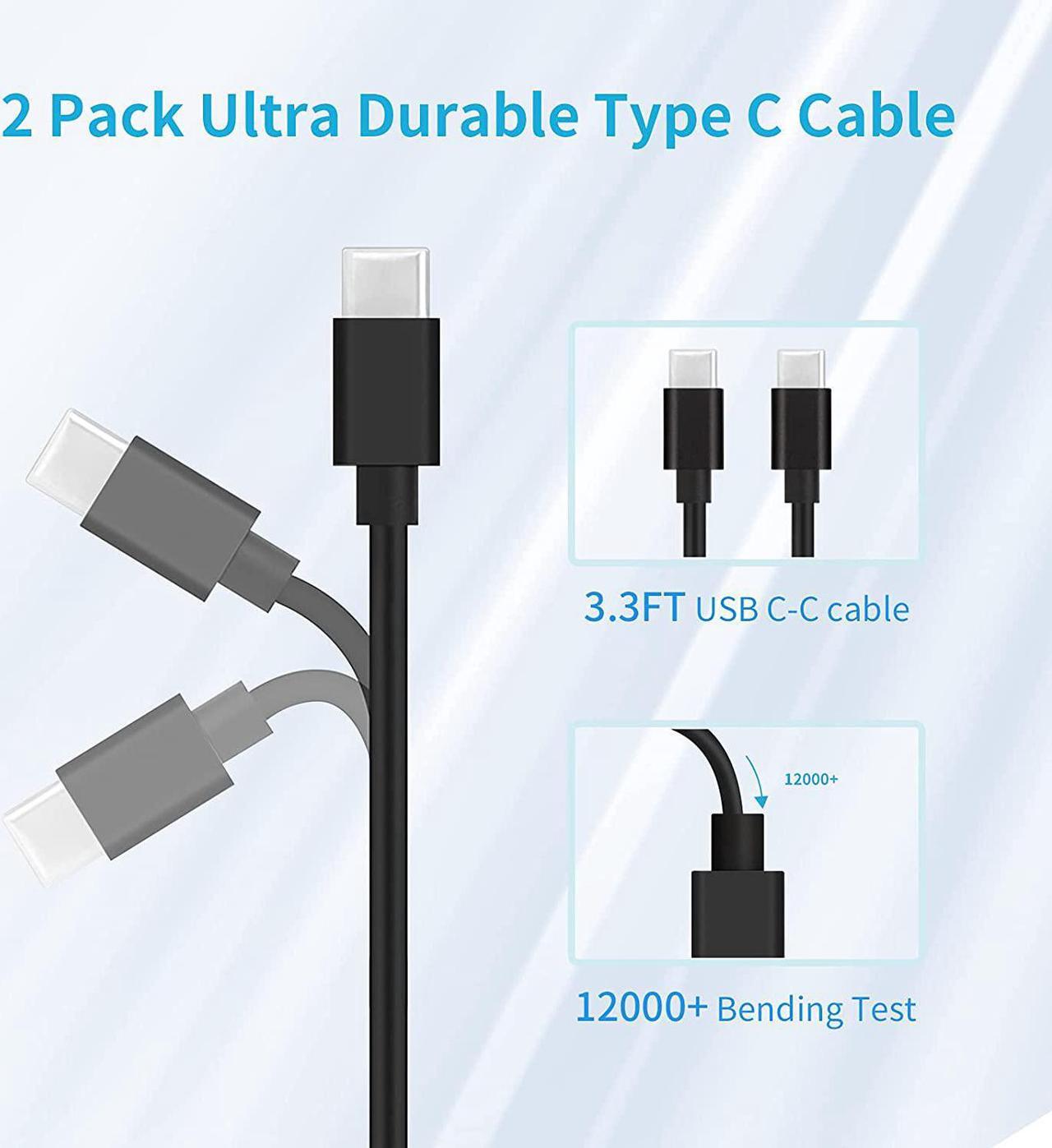 Alt view image 7 of 7 - USB C Fast Charger Kit for Google Pixel 9/9 Pro XL/8/8 Pro/7/7 Pro/6a/6 Pro/6/5a/4, Samsung Galaxy S24, Looptimo 30W PD&QC 3.0 Car Charging Adapter + 20W Wall Charger Block + 2 Pack Type C Cable 3.3ft