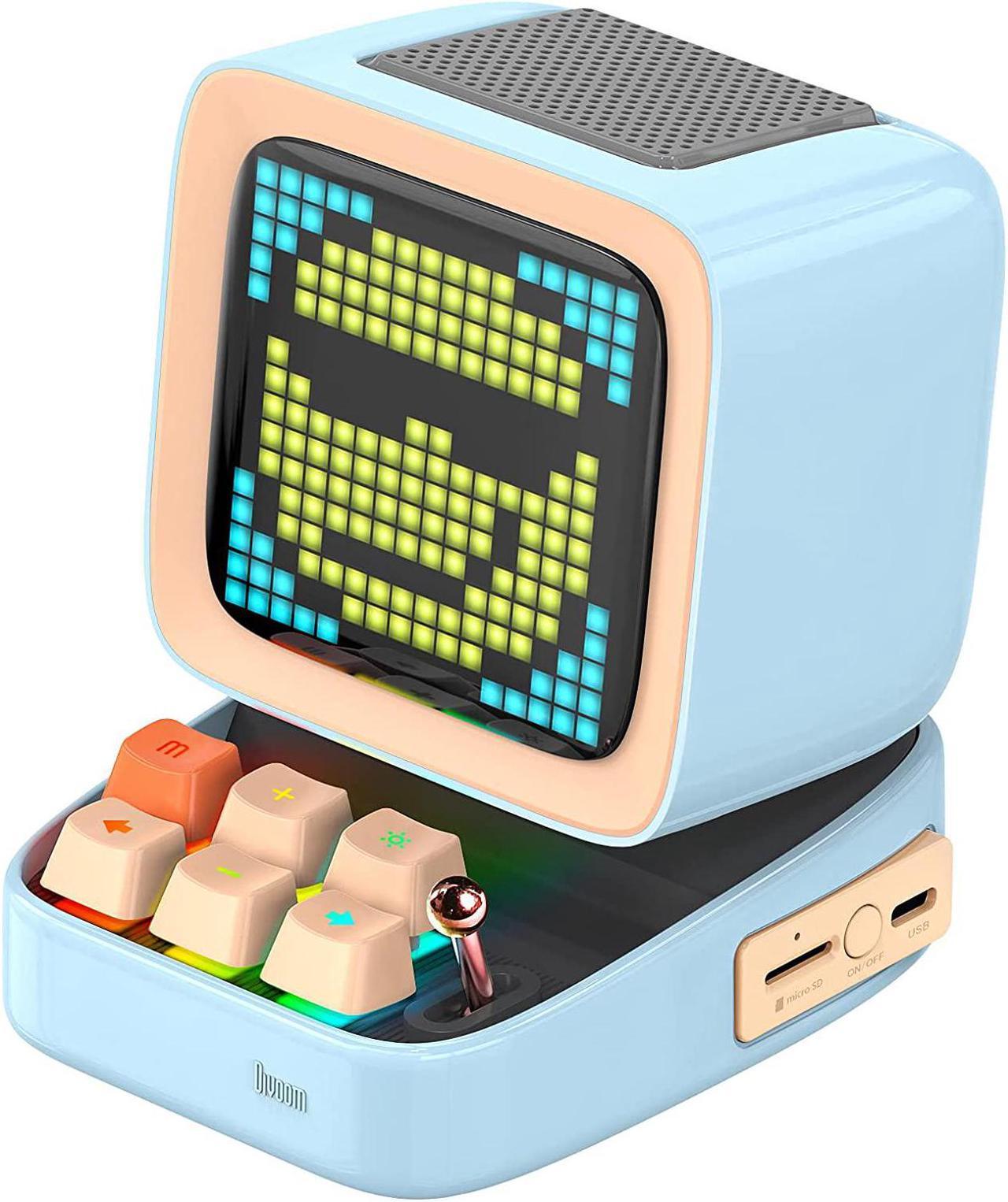 Divoom Ditoo Retro Pixel Art Game Bluetooth Speaker with 16X16 LED App Controlled Front Screen (Blue) \u2026