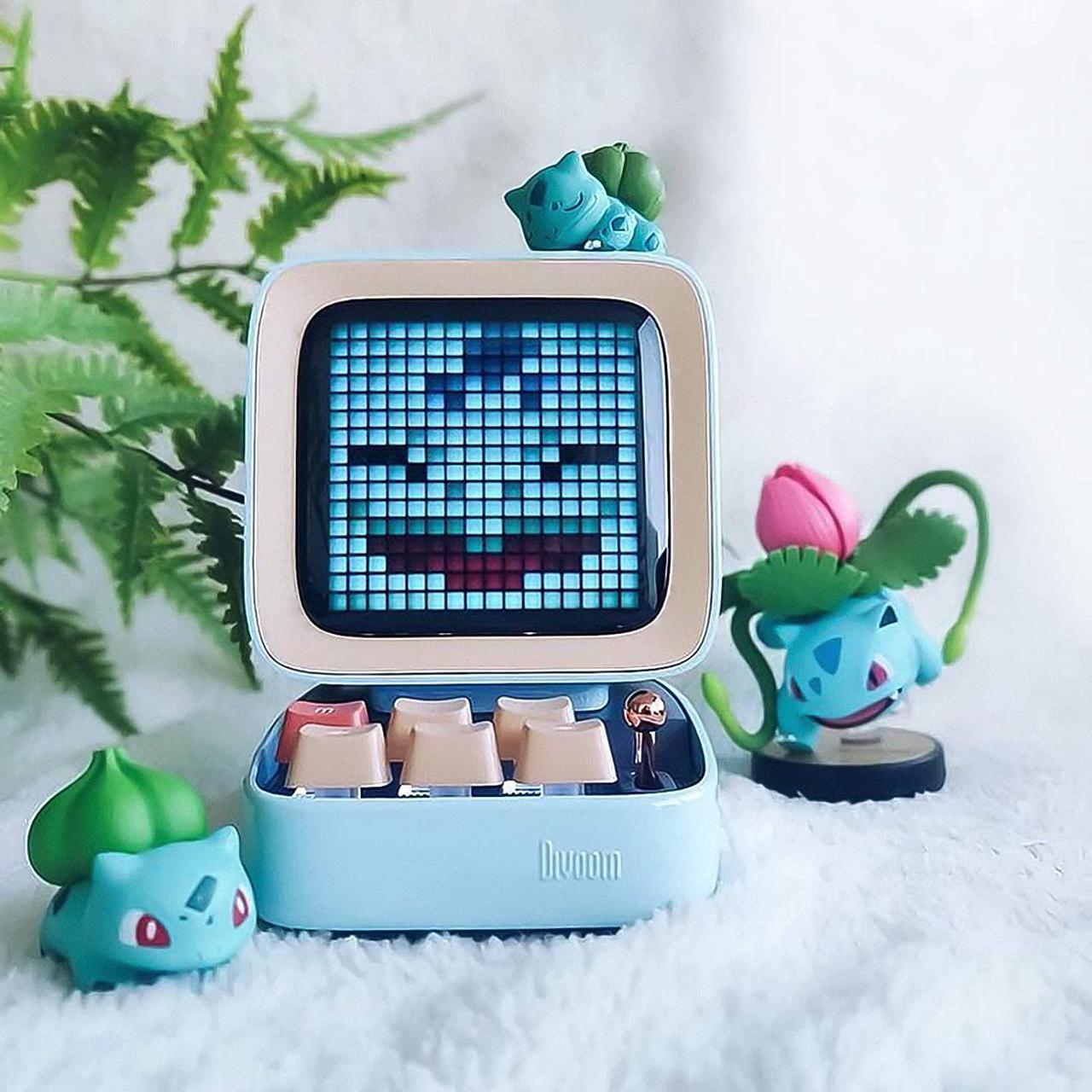Alt view image 5 of 6 - Divoom Ditoo Retro Pixel Art Game Bluetooth Speaker with 16X16 LED App Controlled Front Screen (Blue) \u2026