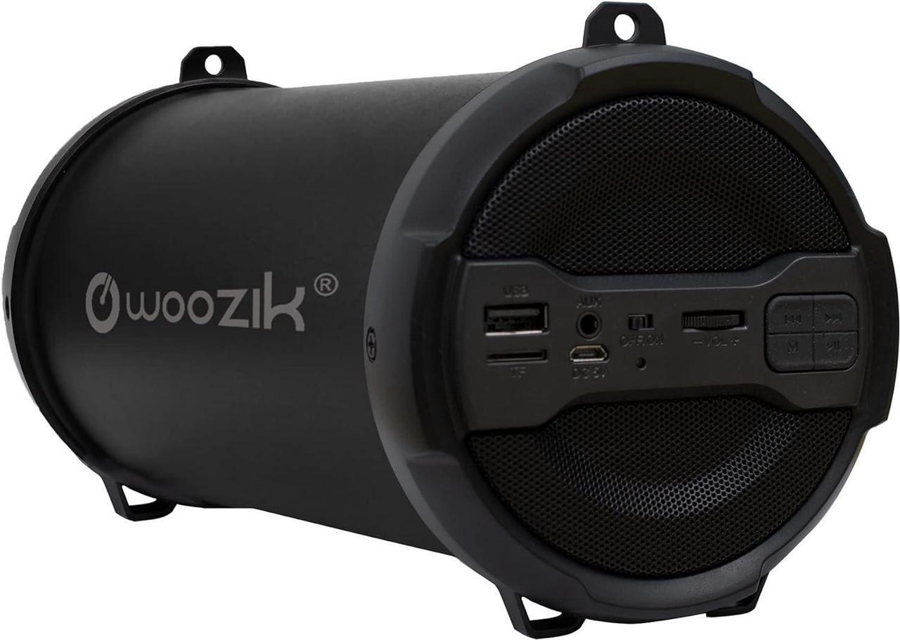 Main image of WOOZIK Rockit Go / S213 Bluetooth Speaker, Wireless Boombox Indoor/Outdoor with FM Radio,Micro SD Card, USB, AUX 3.5mm Support, Rechargeable Battery, Strap for Travel, Great for Parties! - Black