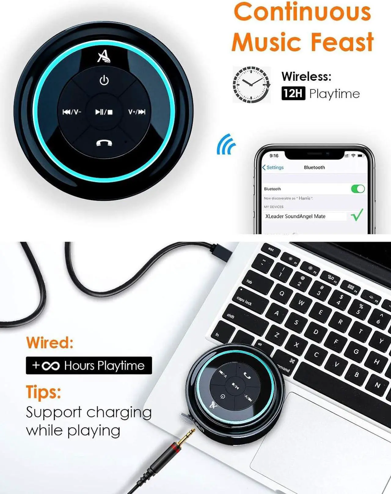 Alt view image 7 of 7 - XLeader, Upgraded, Shower Speaker, Certified IPX7 Waterproof Bluetooth Wireless Speaker, Electronics Gifts for Girls Boys Men Women Kids, 5W Mini Portable Speaker with Suction Cup and Mic for Bathroom