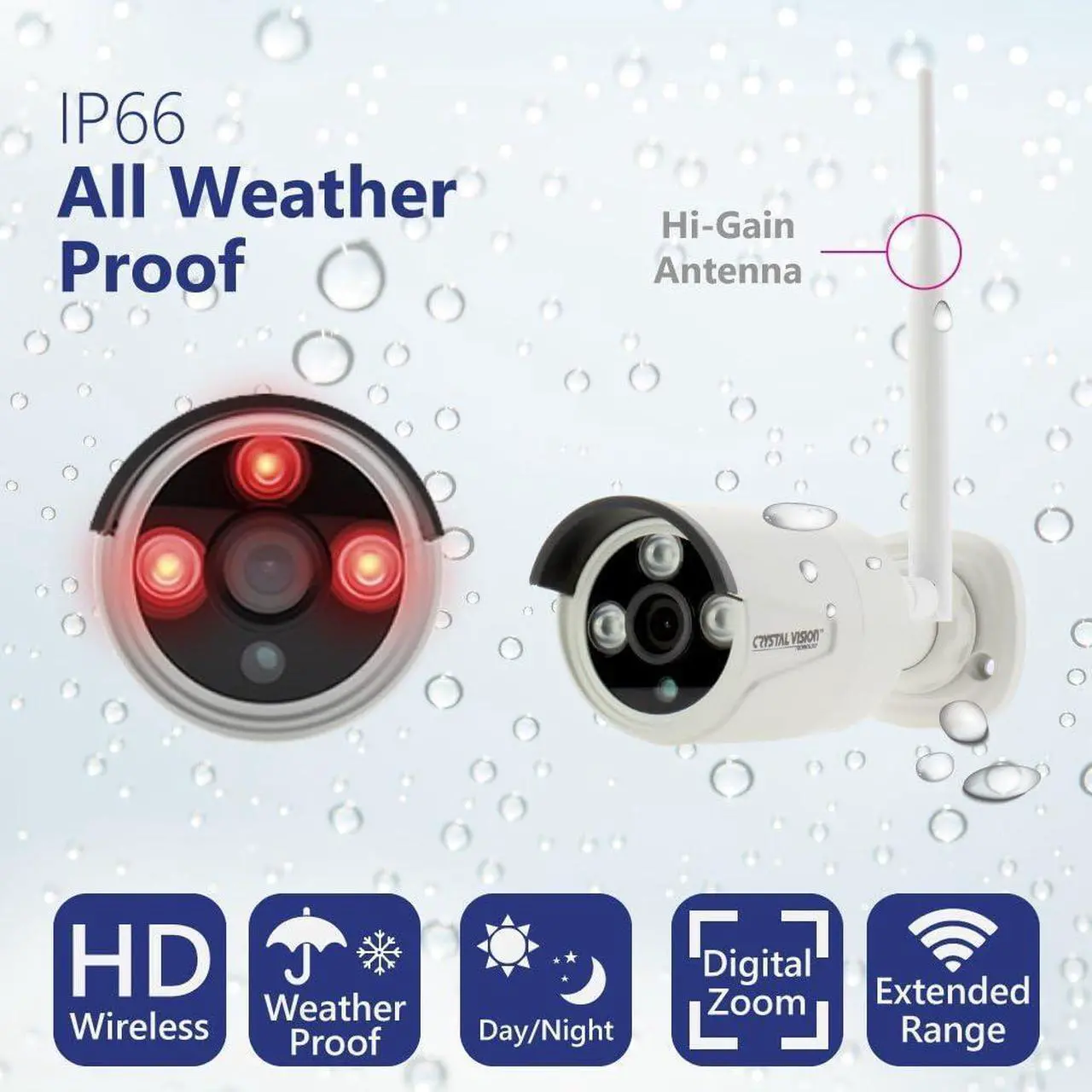 Alt view image 6 of 7 - Gadpiparty [4CH] Crystal Vision CVT9604E-3010W All-in-One True HD Wireless Surveillance System NVR CCTV w/ 2TB HDD, Built-in Monitor & Router, Camera Auto Pair