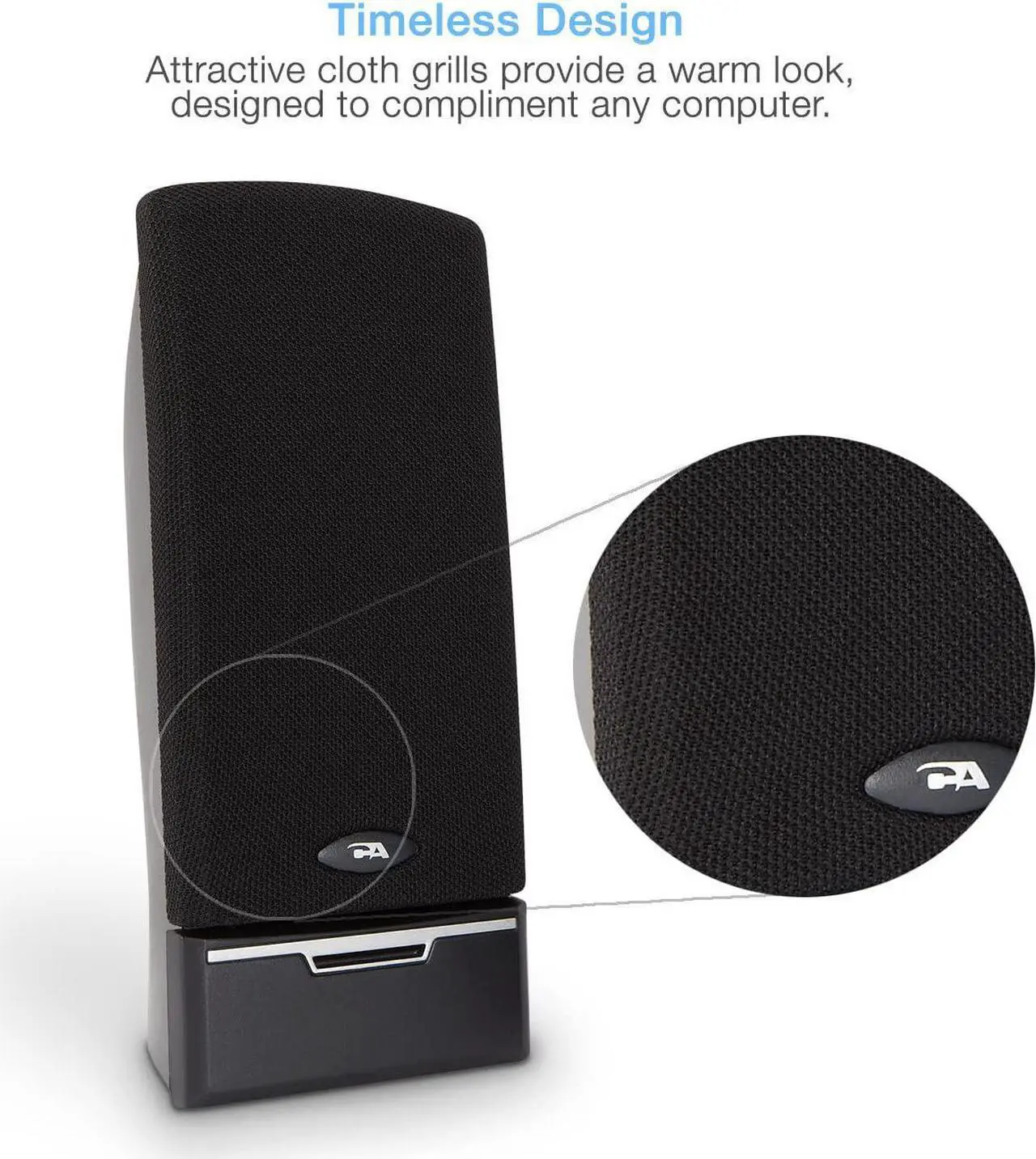Alt view image 3 of 7 - Cyber Acoustics CA-2014 multimedia desktop computer speakers