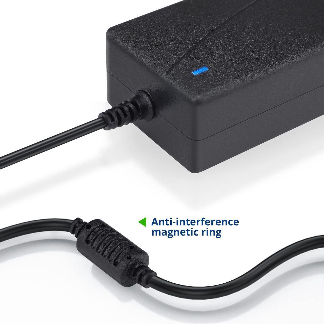 Alt view image 3 of 7 - DC 12V 5A Power Supply Adapter US Plug 4.6FT Power Cord AC 100-240V to DC 12V 5A Switching Transformer Jack 5.5mm x 2.5mm for LED Strip Light Cameras CCTV
