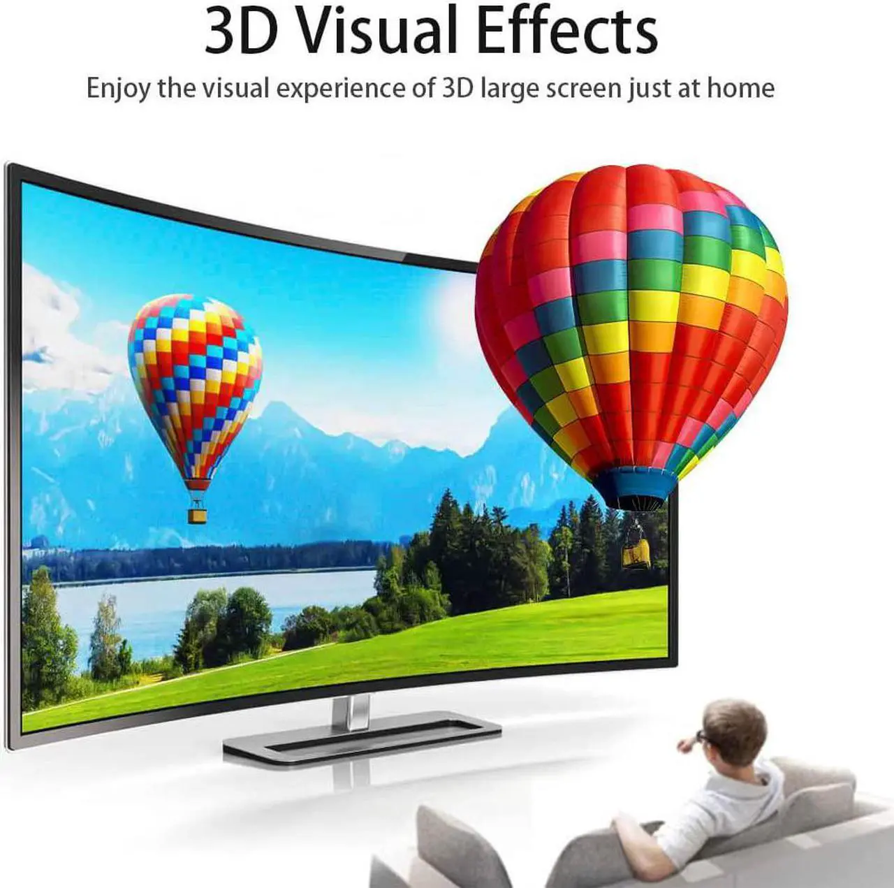 Alt view image 4 of 7 - HDMI Cable 4K 40 Foot, 4K 60HZ High Speed 18 Gbps HDMI 2.0 Cable, HDR, HDCP 2.2/1.4, 3D, 2160P,1080P 28AWG HDMI Cord for UHD Samsung TV, Monitor, PS4/3, Xbox One