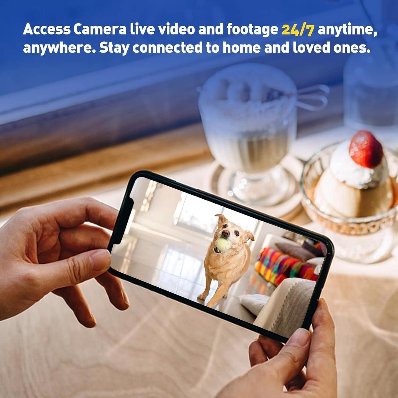 Alt view image 3 of 6 - 4K Ultra HD WiFi Hidden Camera for Home Security Indoor, Wireless Small Cameras Cams Nanny Cam, Phone App, Motion Detection Alarm, SD Card, NO Audio, MW11
