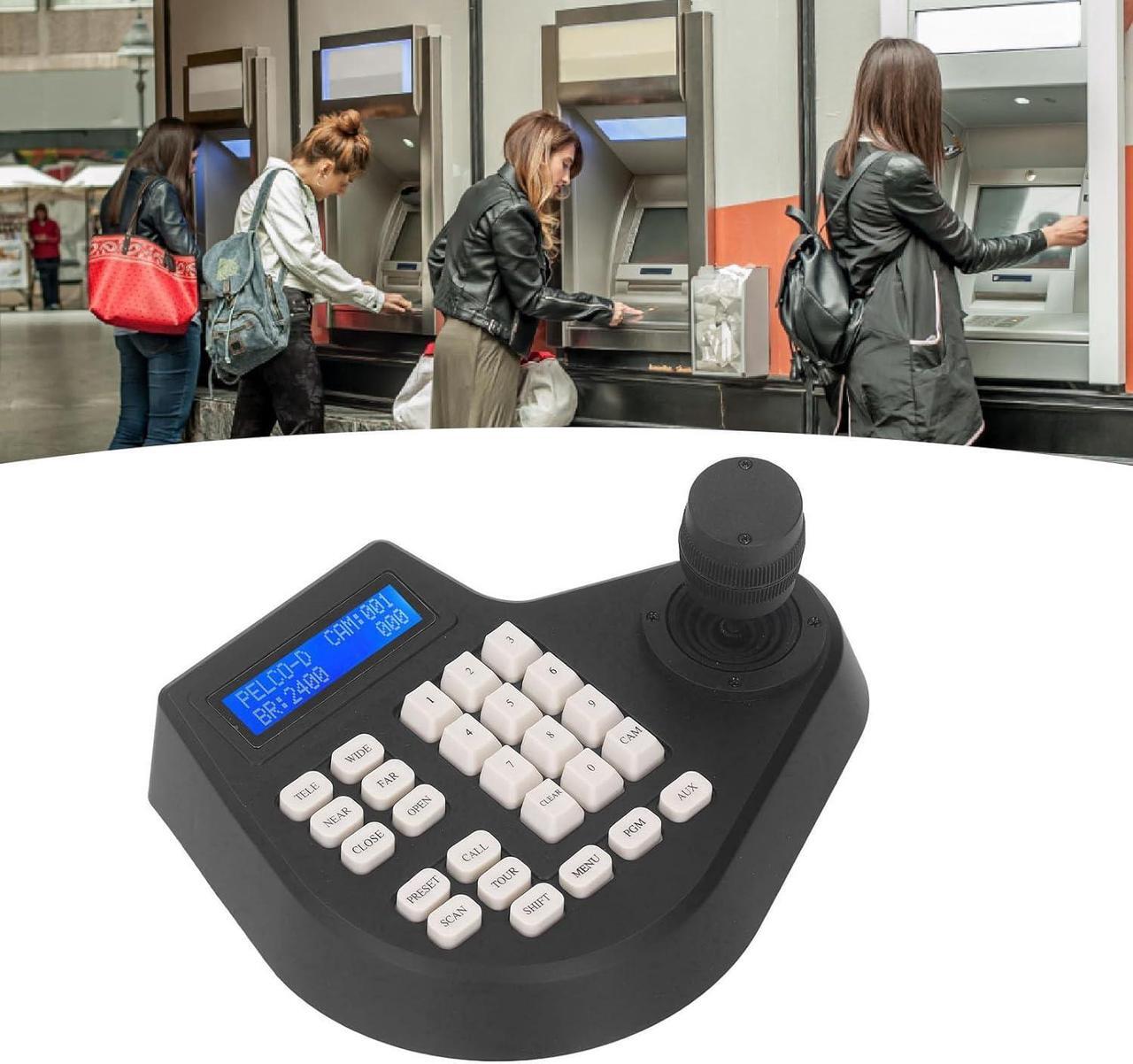Alt view image 3 of 7 - PTZ Camera Controller, Easy Operation Simple Installation Wide Compatibility PTZ Dome Camera Keyboard LCD Display US Plug 100240V Coaxial RS485 for Safety