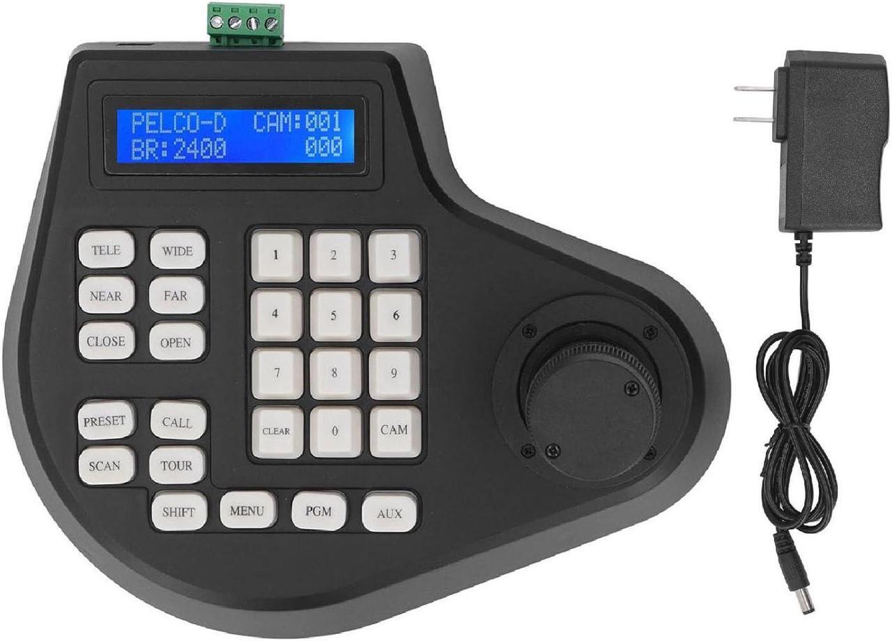 Alt view image 6 of 7 - PTZ Camera Controller, Easy Operation Simple Installation Wide Compatibility PTZ Dome Camera Keyboard LCD Display US Plug 100240V Coaxial RS485 for Safety