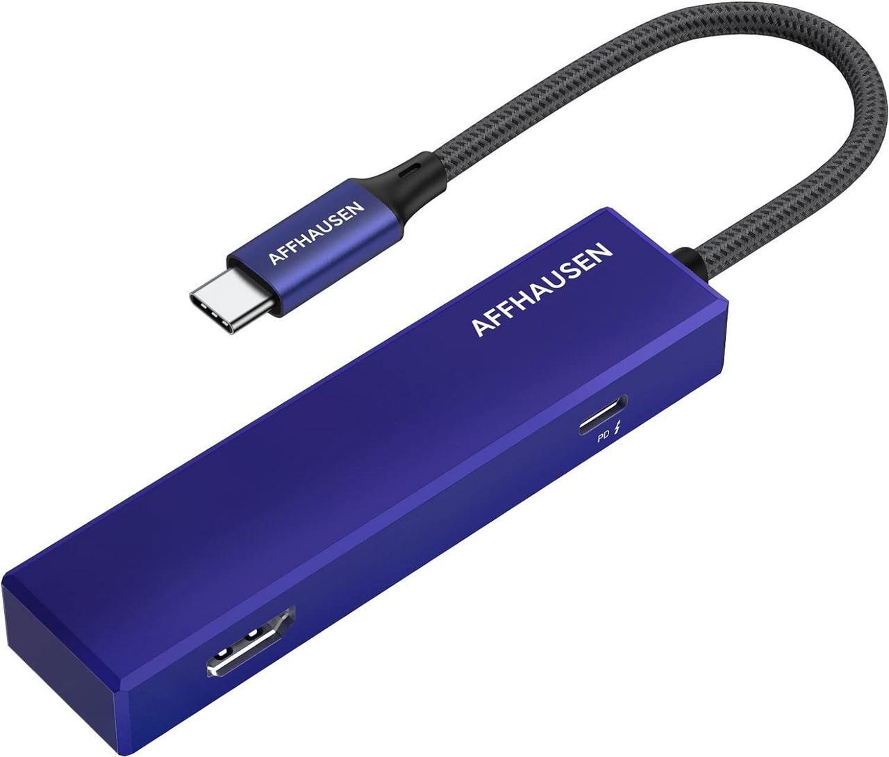 Main image of HM02 3-in-1 USB C Hub Multiport Adapter, with USB-A 5 Gbps Data Port, USB-C 100W Power Delivery, 4K UHD HDMI @ 60Hz - Ideal for iPhone 15, iPad Pro, MacBook Pro, XPS, Lenovo, Mobiles