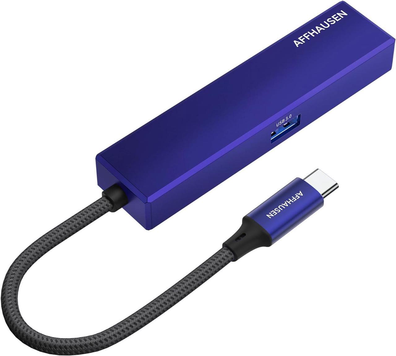 Alt view image 2 of 6 - HM02 3-in-1 USB C Hub Multiport Adapter, with USB-A 5 Gbps Data Port, USB-C 100W Power Delivery, 4K UHD HDMI @ 60Hz - Ideal for iPhone 15, iPad Pro, MacBook Pro, XPS, Lenovo, Mobiles