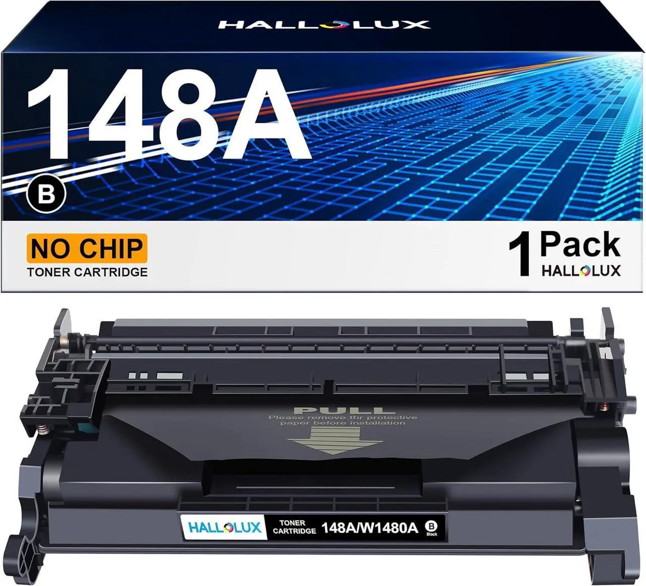 Main image of 148A Toner Cartridge (No Chip) Replacement  148A Toner Cartridge, 148X W1480A W1480X Compatible  Laserjet Pro 4001dw 4001dn 4001n MFP 4101fdw 4101fdn Printers (1 Black Pack)