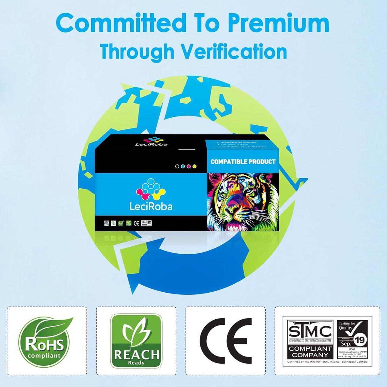 Alt view image 4 of 7 - LeciRoba 410A Toner Cartridge Replacement  410A CF410A CF411A CF412A CF413A  Color Laserjet Pro MFP M477fdw M477fdn M477fnw Pro M452dn M452nw M452dw Series Printer (2B/C/Y/M, 5 Pack)