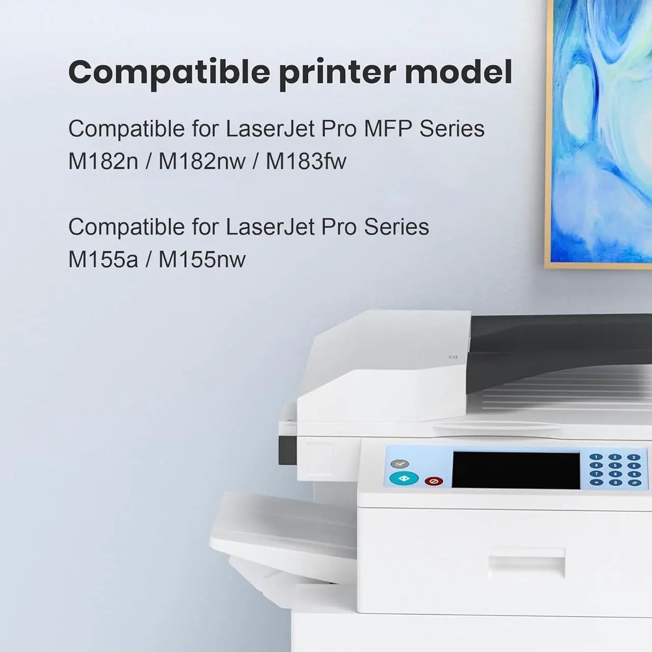 Alt view image 3 of 7 - 215A Black Toner Cartridge with Chip (2 Black) Replacement   215A | W2310A - Compatible with Color Pro MFP M182nw, MFP M183fw, M182, M183, M155 Series Printers