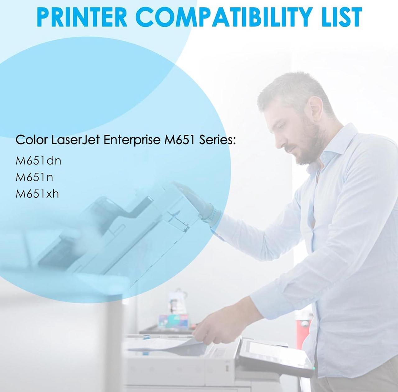 Alt view image 2 of 7 - LeciRoba Remanufactured 654A Toner Cartridges Replacement  654A 654X CF330A CF331A CF332A CF333A  Color Laserjet Enterprise M651 Series M651dn M651n M651xh Printer (15,000 Pages, 4 Pack)