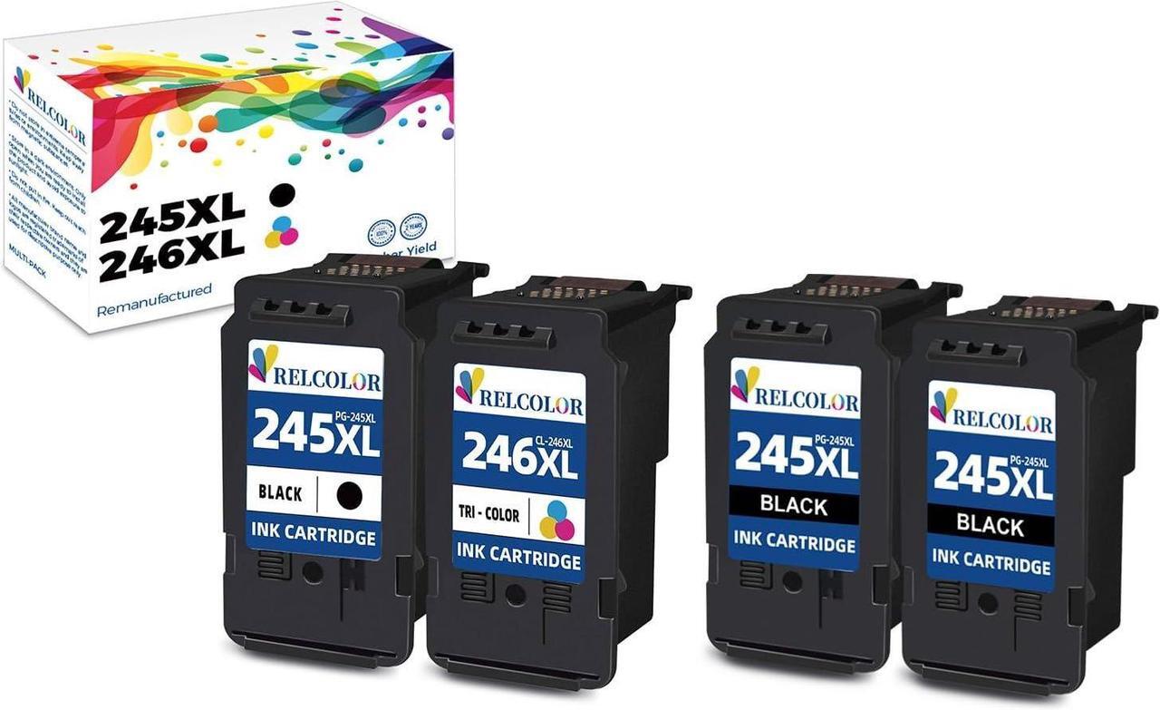 Main image of Compatible Ink Cartridge Replacement for Canon 245XL 246XL (Black Color 4 Pack) 245 246 XL PG245 CL246 MX490 MG2522 MX492 TR4520 TR4500 MG2520 TS3300 TS3322 MG2525 TR4522 TS3100 TS3122 TS3320