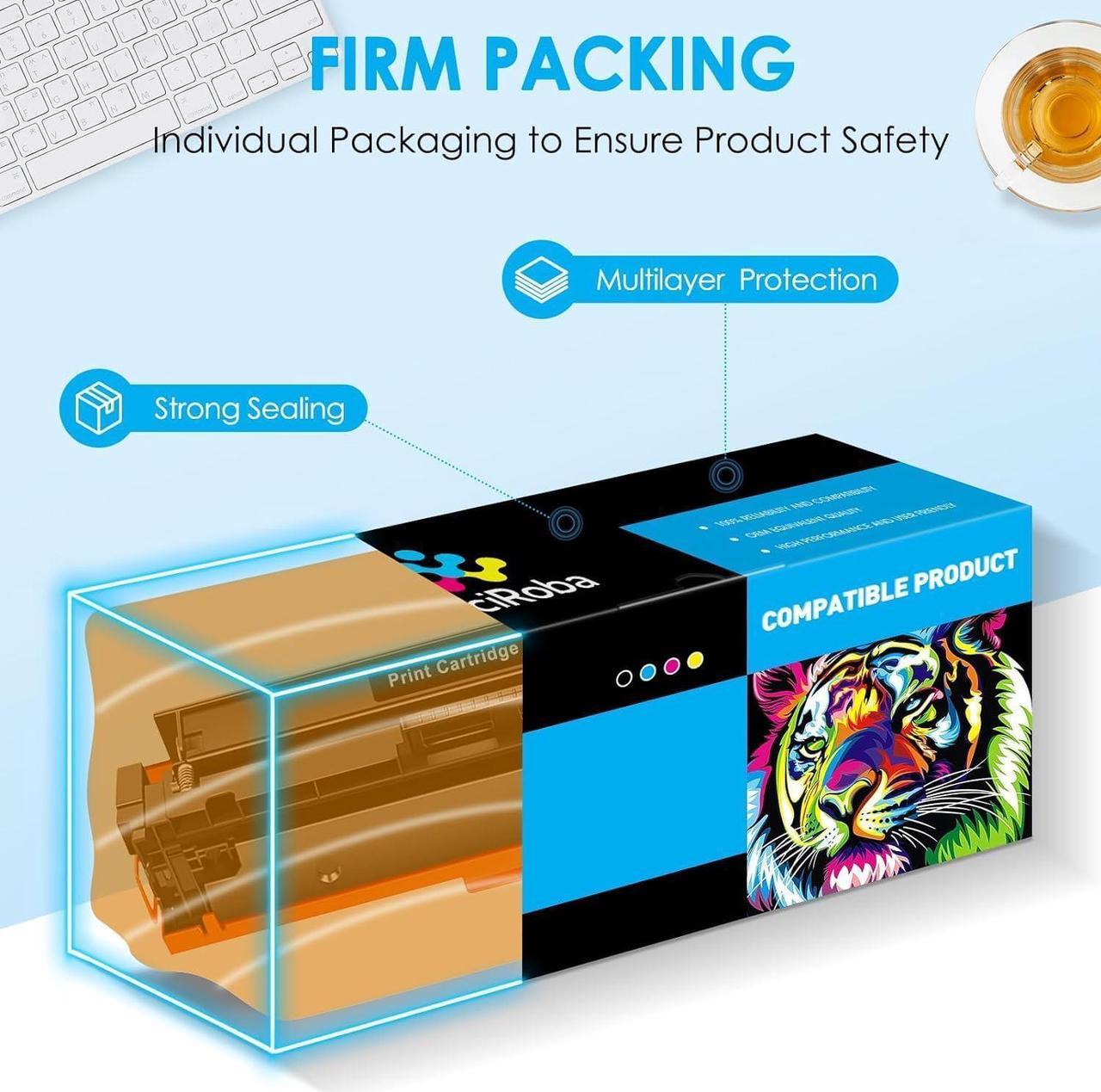 Alt view image 6 of 7 - LeciRoba 410A Toner Cartridge Replacement  410A CF410A CF411A CF412A CF413A  Color Laserjet Pro MFP M477fdw M477fdn M477fnw Pro M452dn M452nw M452dw Series Printer (2B/C/Y/M, 5 Pack)