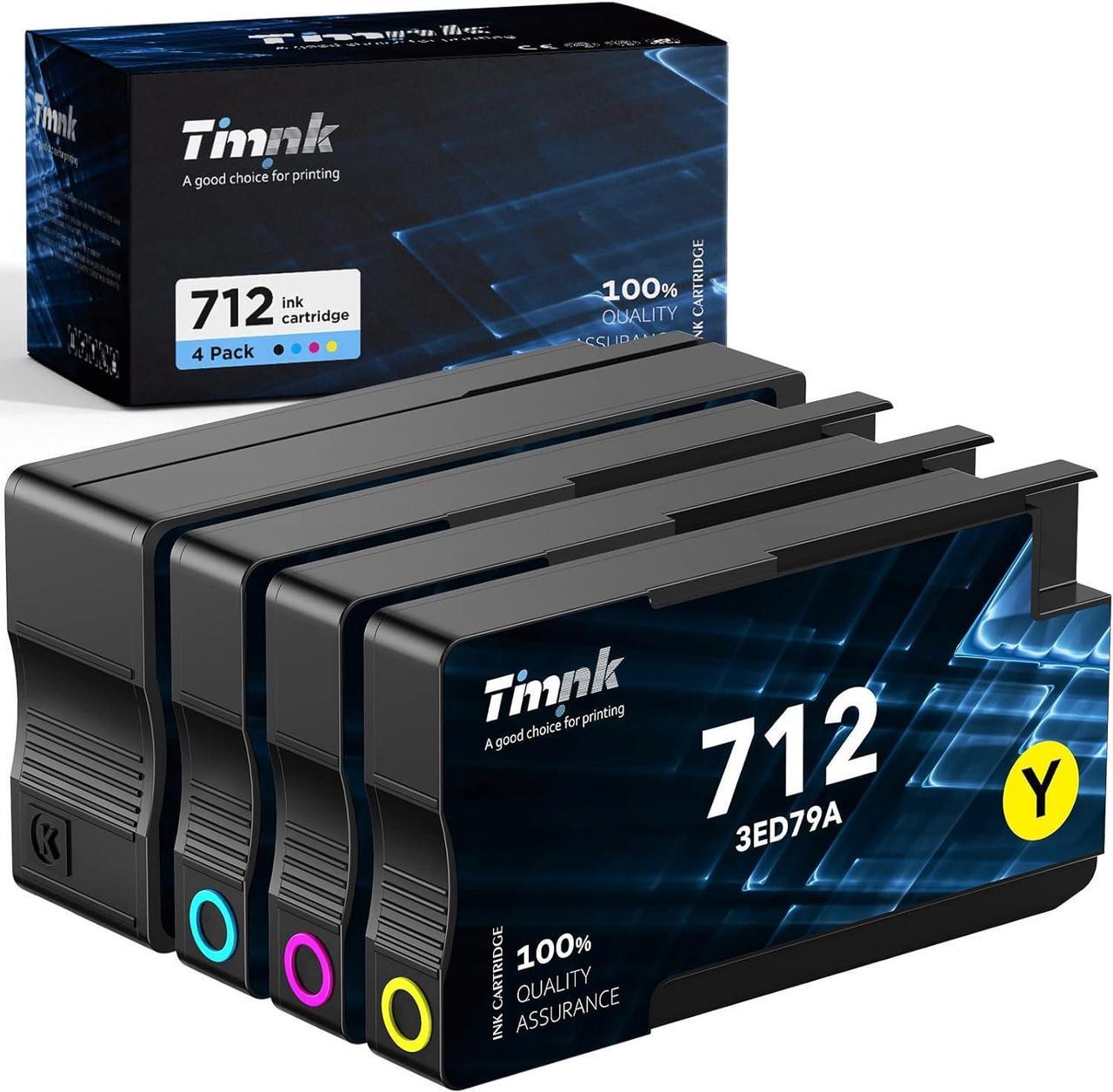 Main image of 712 Compatible Ink Cartridges Replacement  712 XL Ink Cartridges Combo Pack, Work for DesignJet T650 T630 T230 T210 Studio Plotter Printers (BCMY-4 Pack)