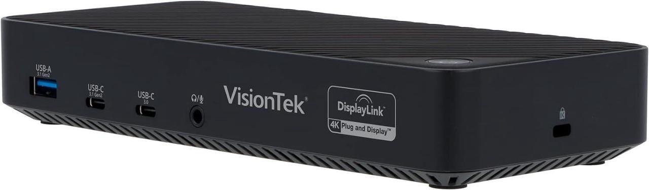 Alt view image 6 of 7 - VisionTek VT7000 USB-C 3X Monitor Docking Station - 100W Power, 3X HDMI, 2X DP, 3X USB-A, 2X USB-C, Audio, Ethernet for Windows/MacOS/ChromeOS
