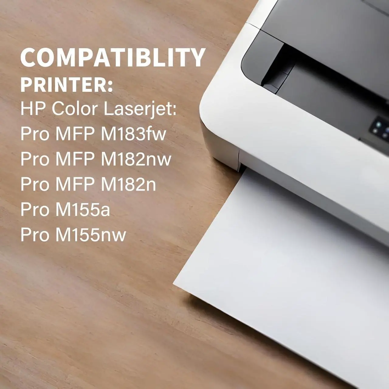 Alt view image 2 of 6 - Ennovor Compatible for HP 215A Toner Cartridges 4 Pack W2310A W2311A W2312A W2313A Toner for HP Color Laserjet Pro MFP M183fw M182nw Toner Cartridges