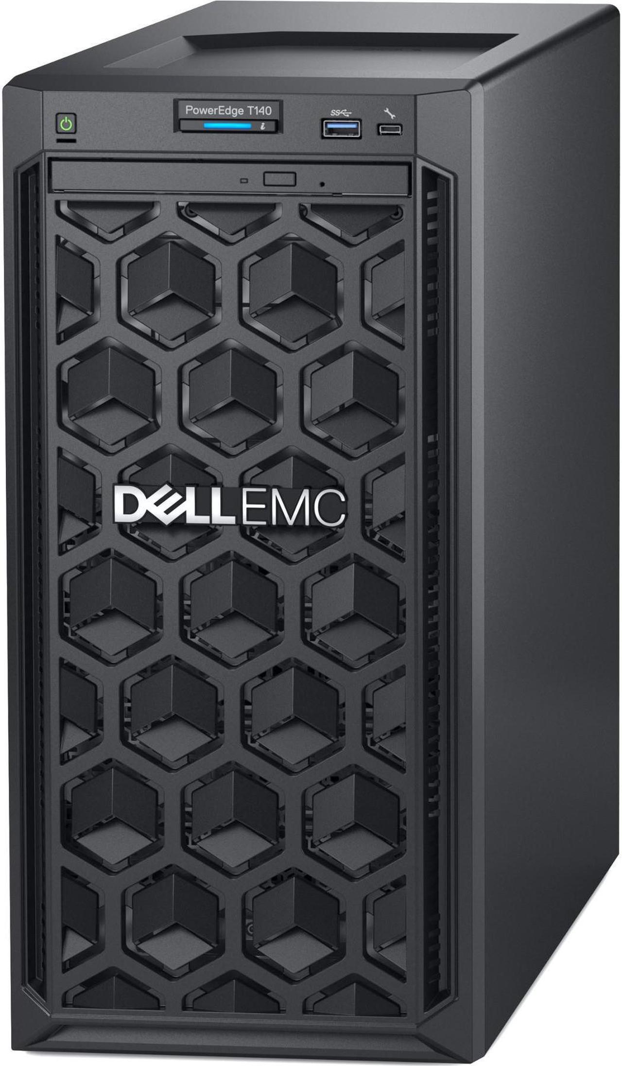 Main image of Dell EMC PowerEdge T140 Mini-tower Server - 1 x Intel Xeon E-2124 Quad-core (4 Core) 3.30 GHz - 8 GB Installed DDR4 SDRAM - 1 TB (1 x 1 TB) Serial ATA HDD - 12Gb/s SAS, Serial ATA/600 Controller - 1 x 365 W