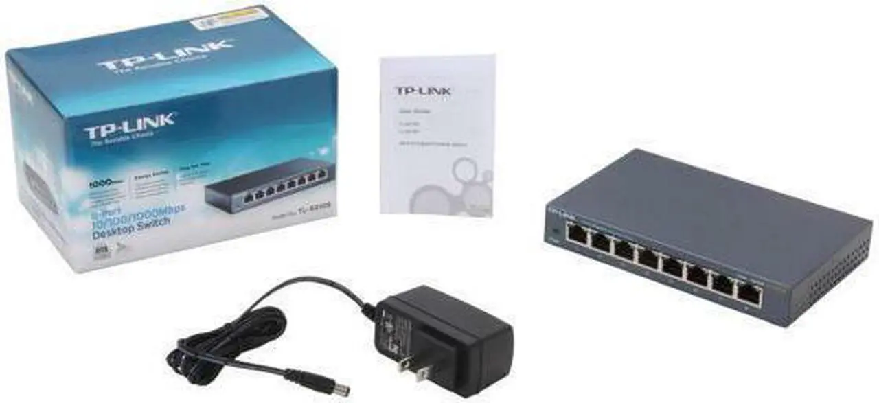 Alt view image 6 of 6 - TP-LINK TL-SG108 Unmanaged 10/100/1000Mbps 8-Port Gigabit Desktop Switch, Metal