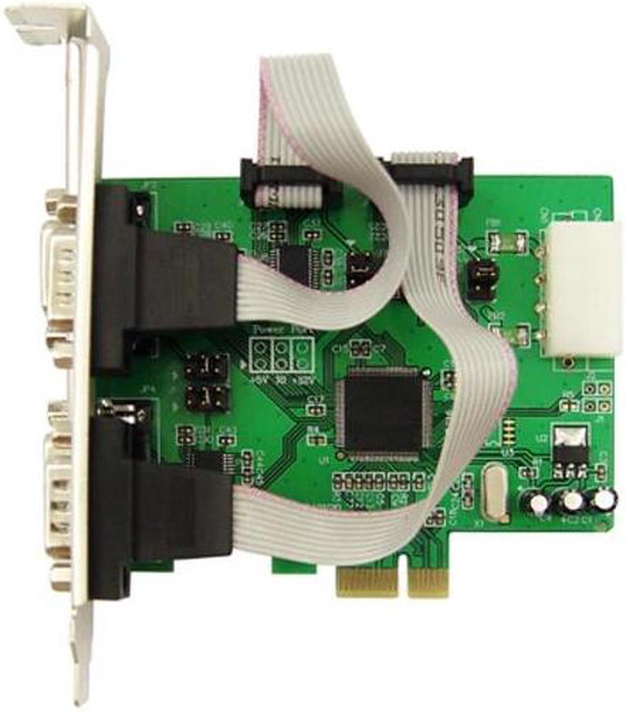 IOCrest PCI Express to 4 Port Serial RS232 COM DB9 Desktop Expansion Card WCH384 Chipset