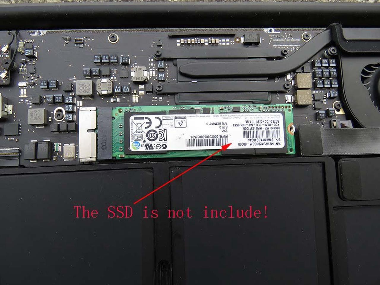 Alt view image 5 of 6 - PCIE to M2 Adapter SSD M2 NVMe and AHCI M.2 NGFF PCIe SSD for late 2013 2014 2015 2017 MacBook Air A1398 A1465 A1466 M.2 Adapter