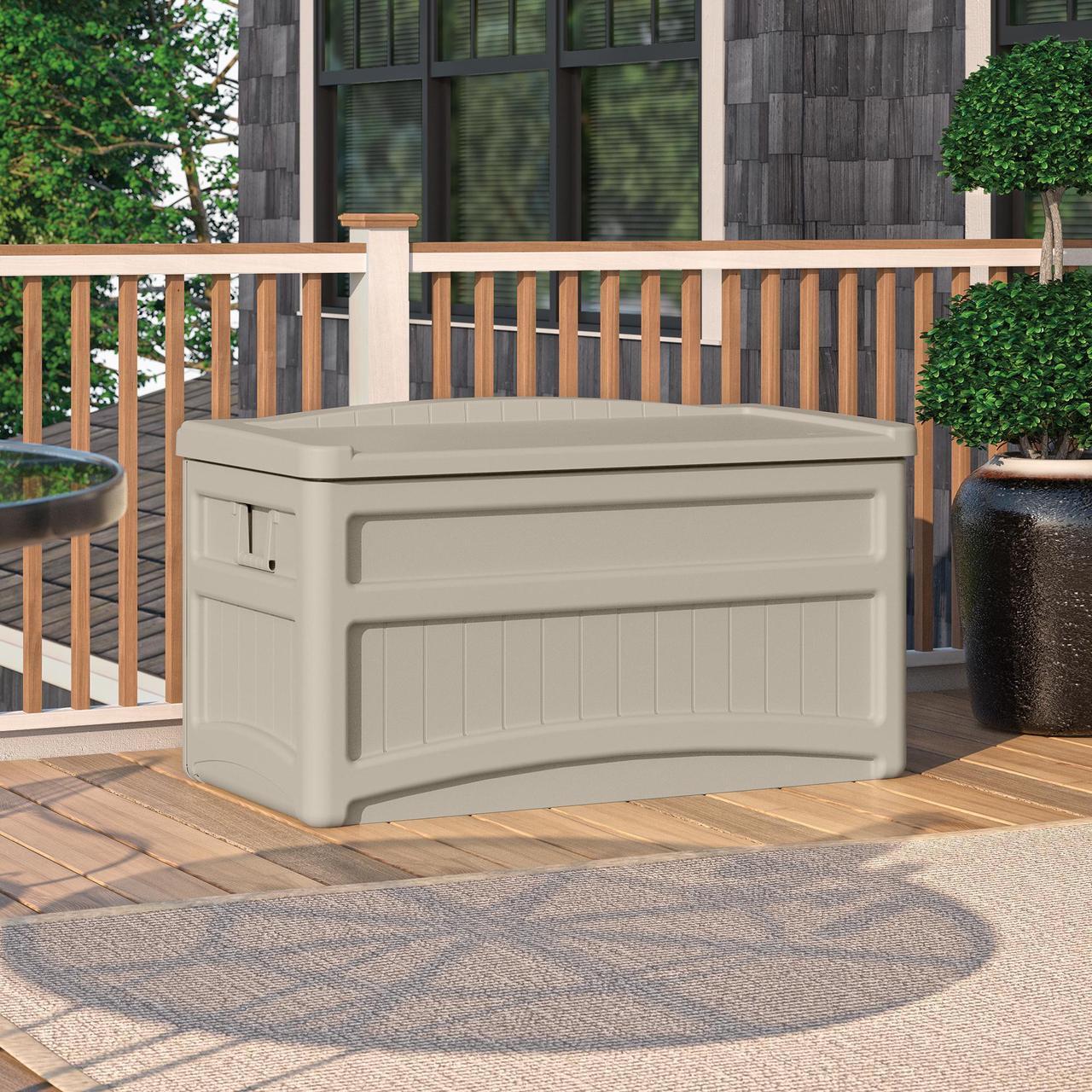 Alt view image 7 of 20 - Suncast Corporation DB7500 73 Gallon Taupe Deck Box