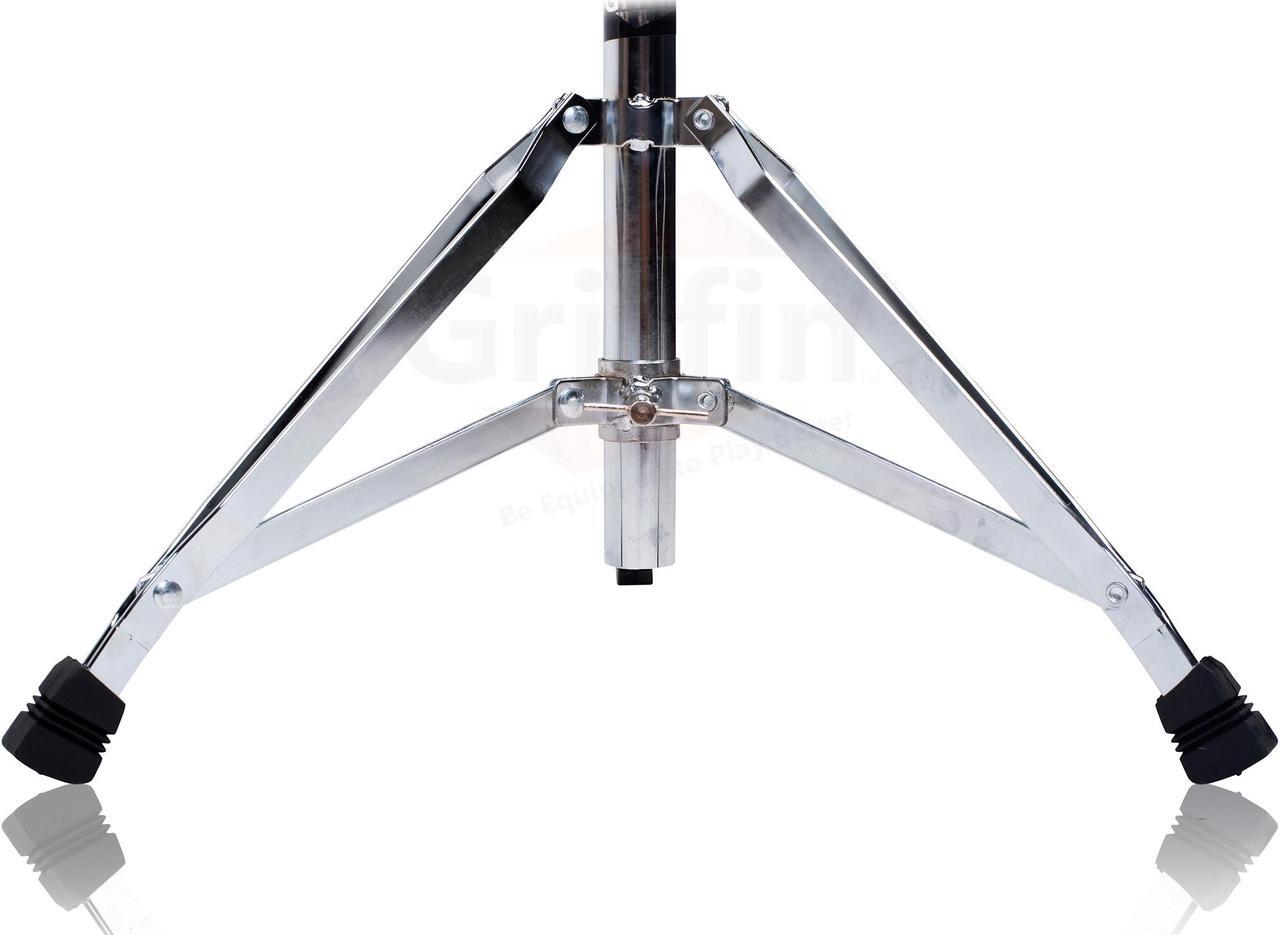 Alt view image 6 of 7 - GRIFFIN 3 Pack Set- Single Kick Bass Pedal, Drum Throne & Snare Stand Set by GRIFFIN | Double Chain Foot Percussion Hardware Kit for Intense Play | Comfortable Drum Seat Percussion Chair for Adults