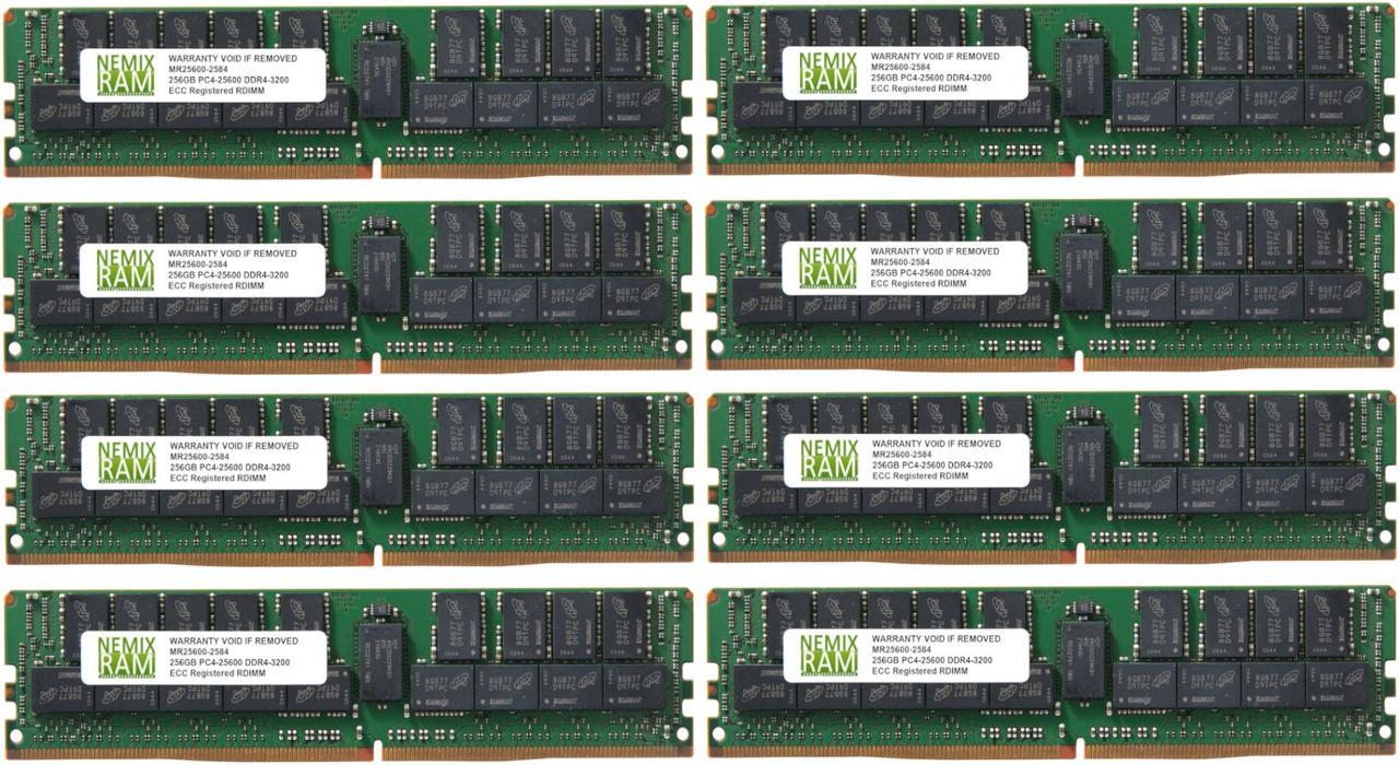 2TB Kit 8x256GB DDR4-3200 PC4-25600 ECC Registered 8Rx4 Memory for Servers/Workstations by NEMIX RAM