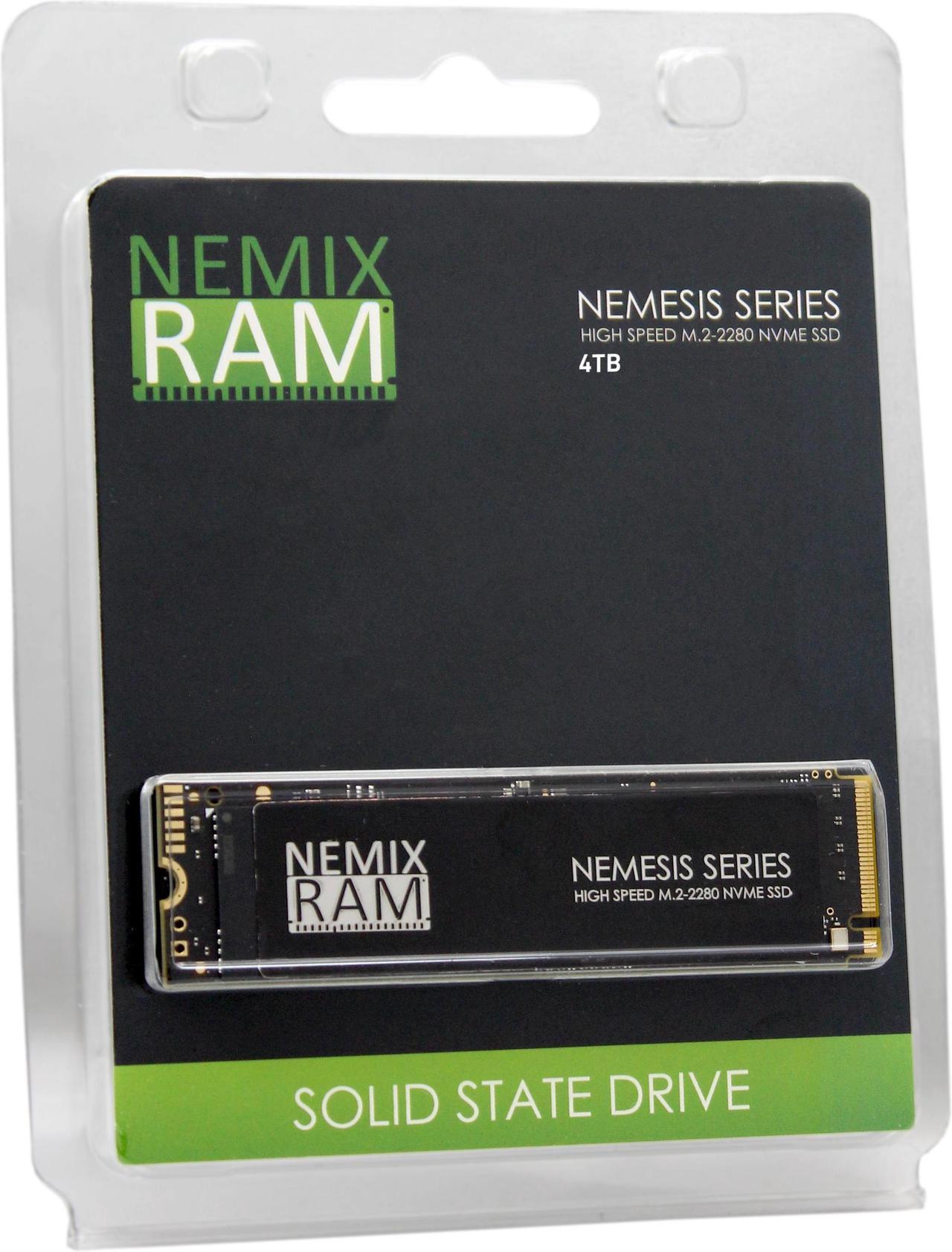 NEMIX RAM NEMESIS Series 4TB M.2 2280 Gen4 PCIe NVMe SSD Write Speeds up to 7415mbps Compatible with Dell Precision 7680 Mobile Workstation