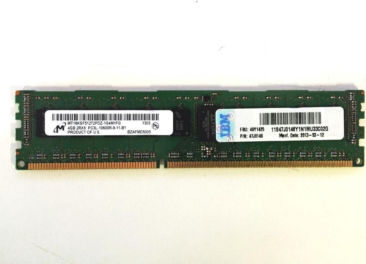 Micron 4GB PC3-10600 DDR3-1333MHz ECC Registered CL9 240-Pin MT18KSF51272PDZ-1G4M1