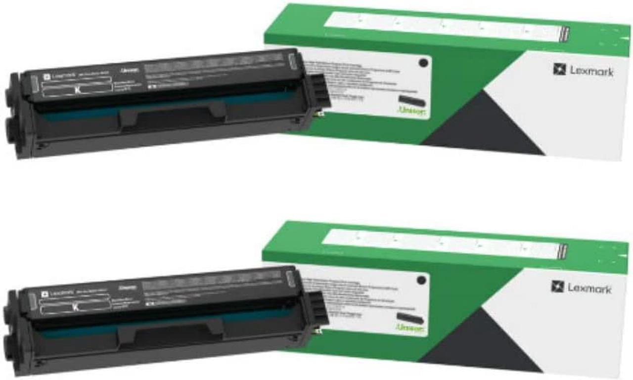 Lexmark C3210K0 Black Return Program Toner Cartridge 2-Pack for C3224, C3326, C3426, MC3224, MC3326, MC3426