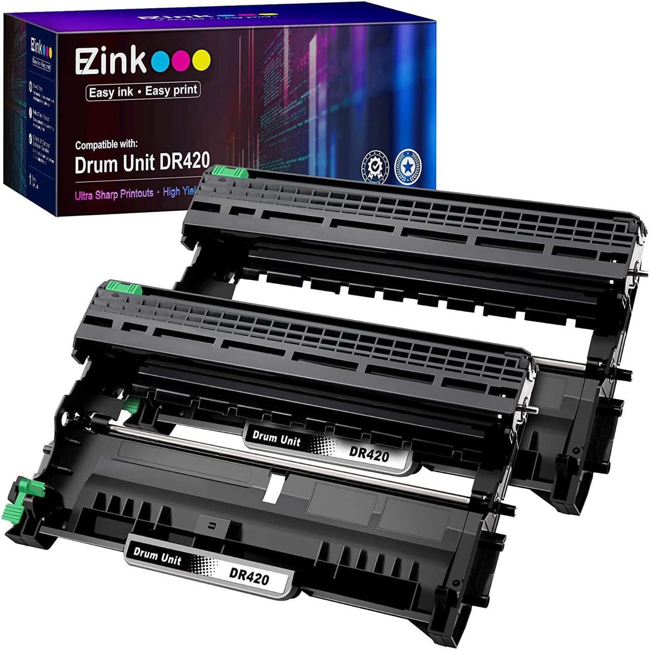 Main image of E-Z Ink (TM) Compatible Drum Unit Replacement for Brother DR420 DR 420 DR-420 for HL-2270DW HL-2280DW HL-2230 HL-2240 MFC-7360N MFC-7860DW DCP-7065DN Intellifax 2840 Printer (Black,High Yield, 2 Pack)
