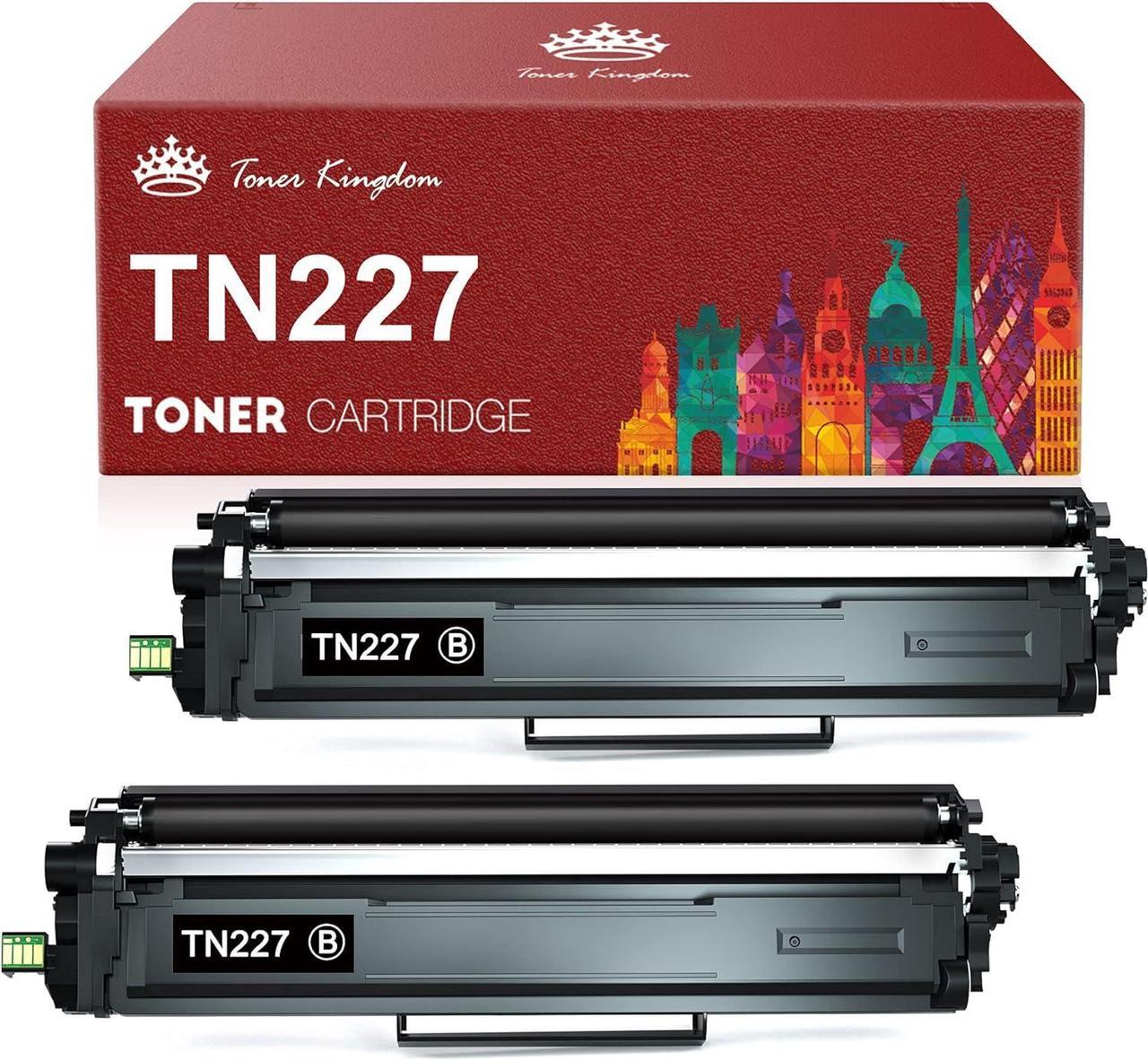 Toner Kingdom Compatible Toner Cartridge Replacement for Brother TN227 TN-227bk TN223bk TN223 for HL-L3210CW MFC-L3750CDW HL-L3290CDW MFC-L3710CW HL-L3230CDW HL-L3270CDW MFC-L3770CDW Printer (2 Pack)