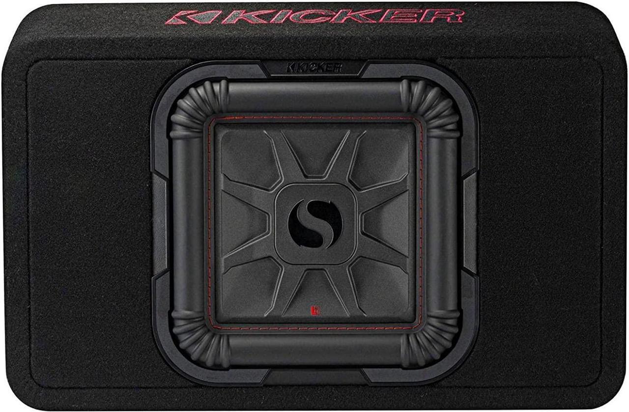 Alt view image 3 of 15 - kicker 46tl7t102 10 inch 2 ohm 500 watt rms power and 1000 watts peak power single car audio thin profile subwoofer enclosure, black