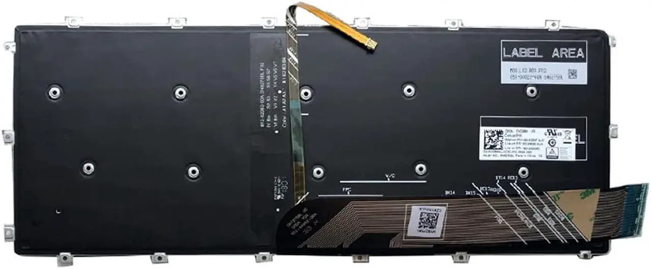 Alt view image 3 of 6 - LXDDP Laptop Replacement US Layout Backlit Keyboard for Dell Inspiron 5480 5481 5482 5485 5488 5491 5580 5582 5585 5591 7386 7580, Latitude 3400 3310 3390 Black