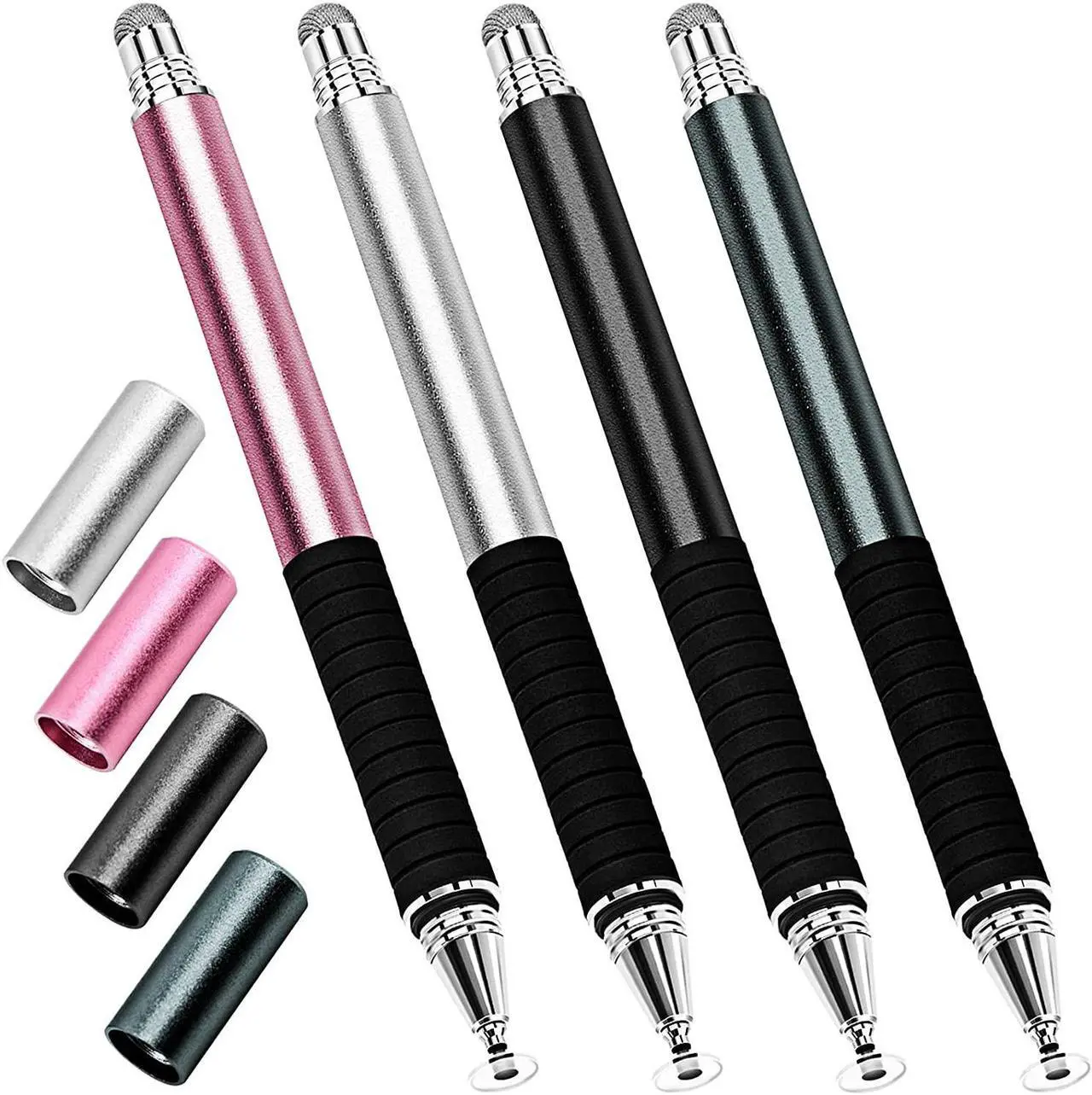 Main image of Stylus (5 Pcs) 2-in-1 Stylus Pen for Touchscreen High Precision and Sensitivity Suitable for iPhone/ipad/Android Tablets Compatible with All Touch Screens White