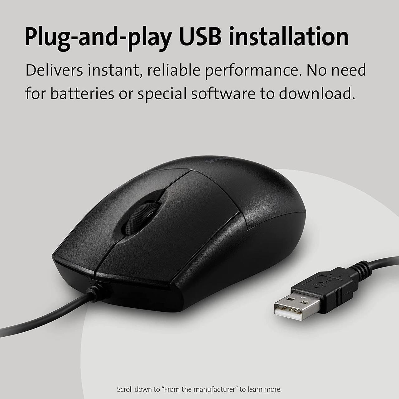 Alt view image 3 of 7 - Kensington Pro Fit Washable Wired Mouse (K70315WW)