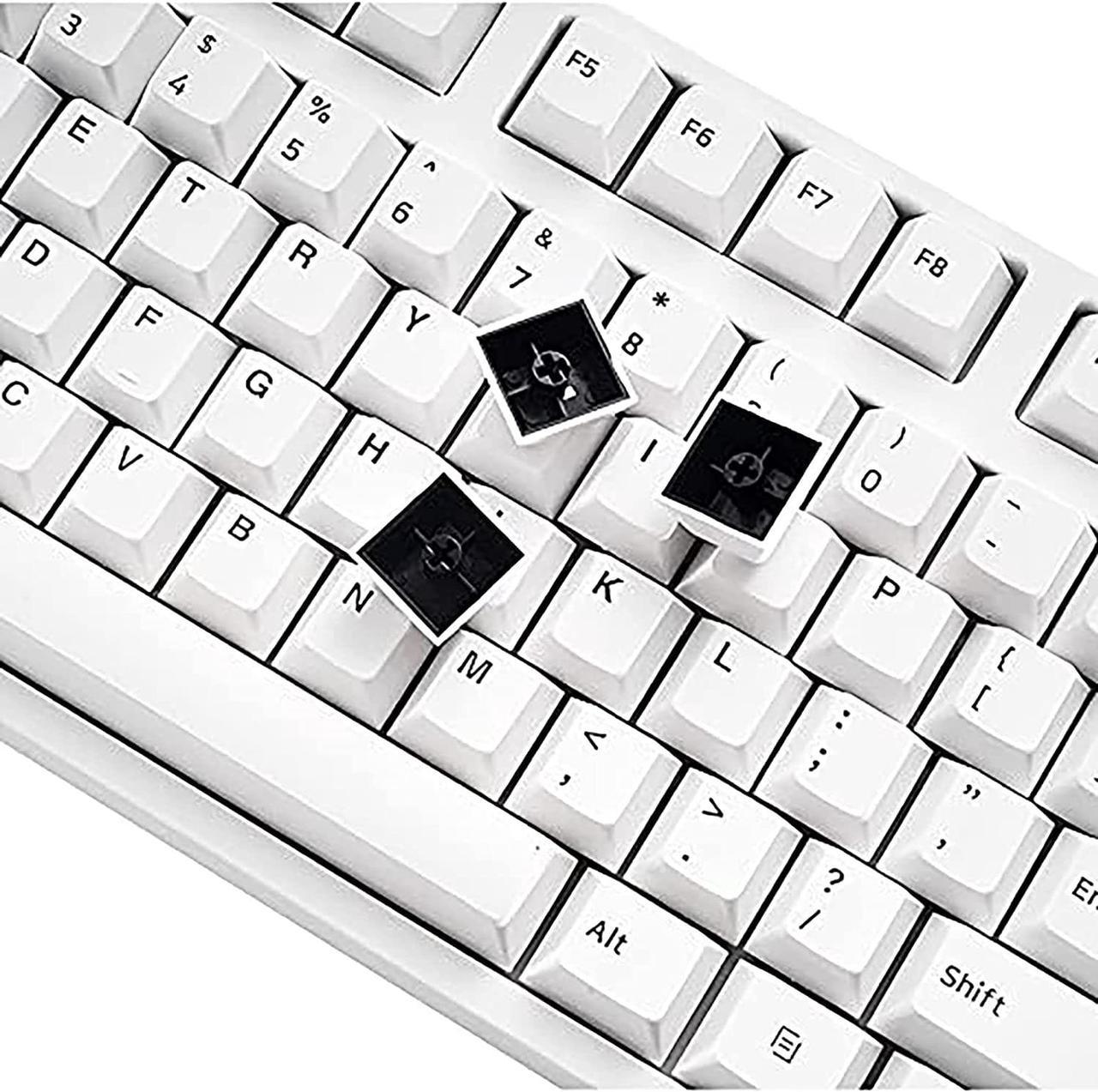 Bow Keycaps, 139 White Keys PBT Cherry Profile Double Shot for filco Cherry Ducky iKBC Mechanical Gaming Keyboard (White)