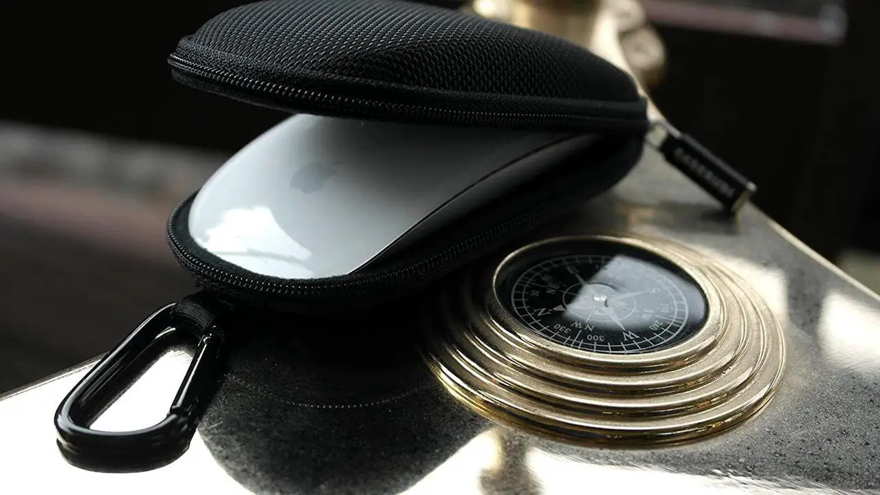 Alt view image 5 of 7 - Tough Travel Carrying Case for Apple Magic Mouse 1 and 2 | Hard Shell Ballistic Nylon (Black)