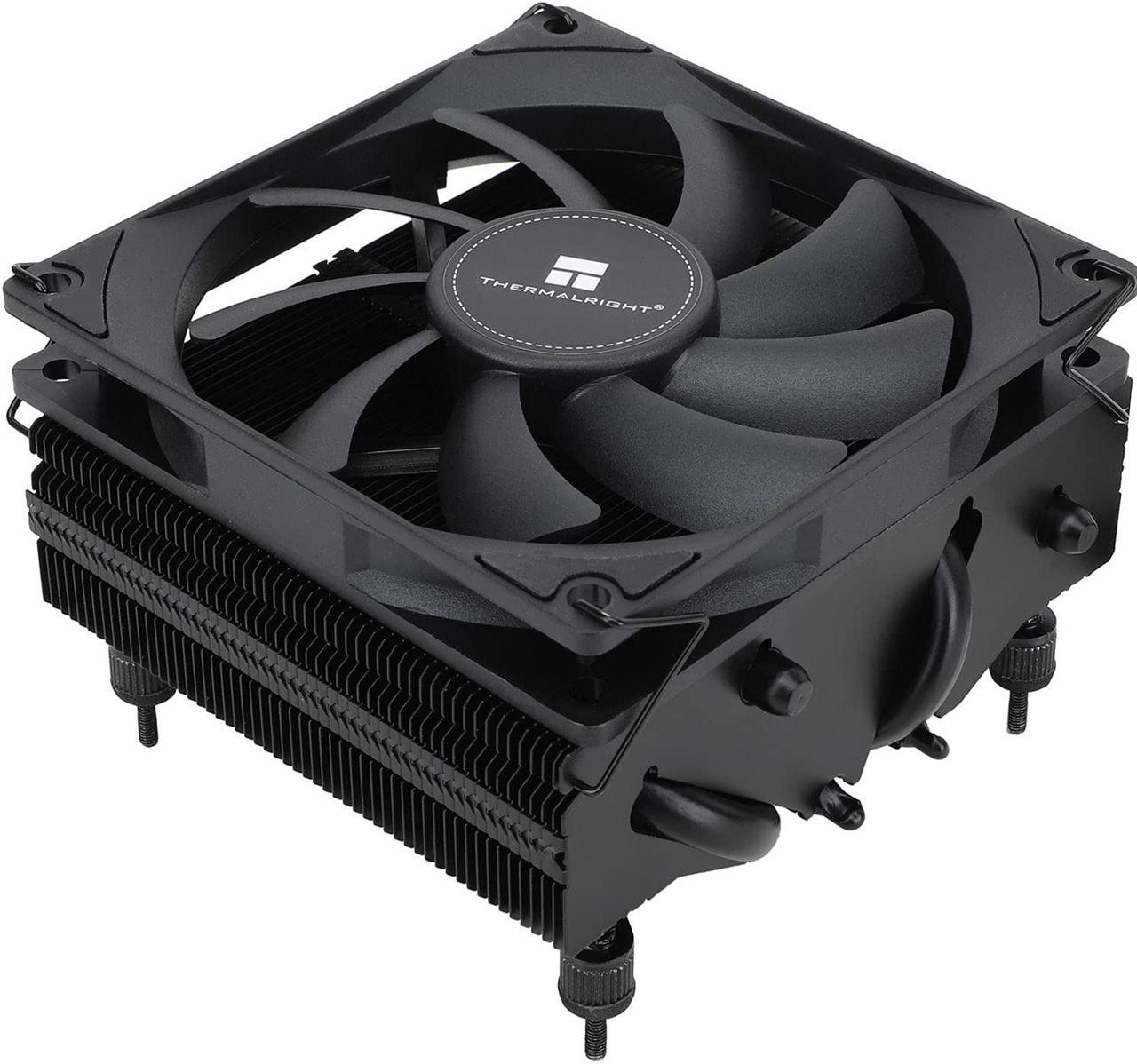 Thermalright AXP90-X53 Black Low Profile ITX CPU Cooler, TL-9015B Slim PWM Fan, AGHP Technology, Computer Low Heatpiper Cooler 53mm Height,for AMD AM4 AM5/Intel 1150/1151/1200(AXP90 X53 Black)